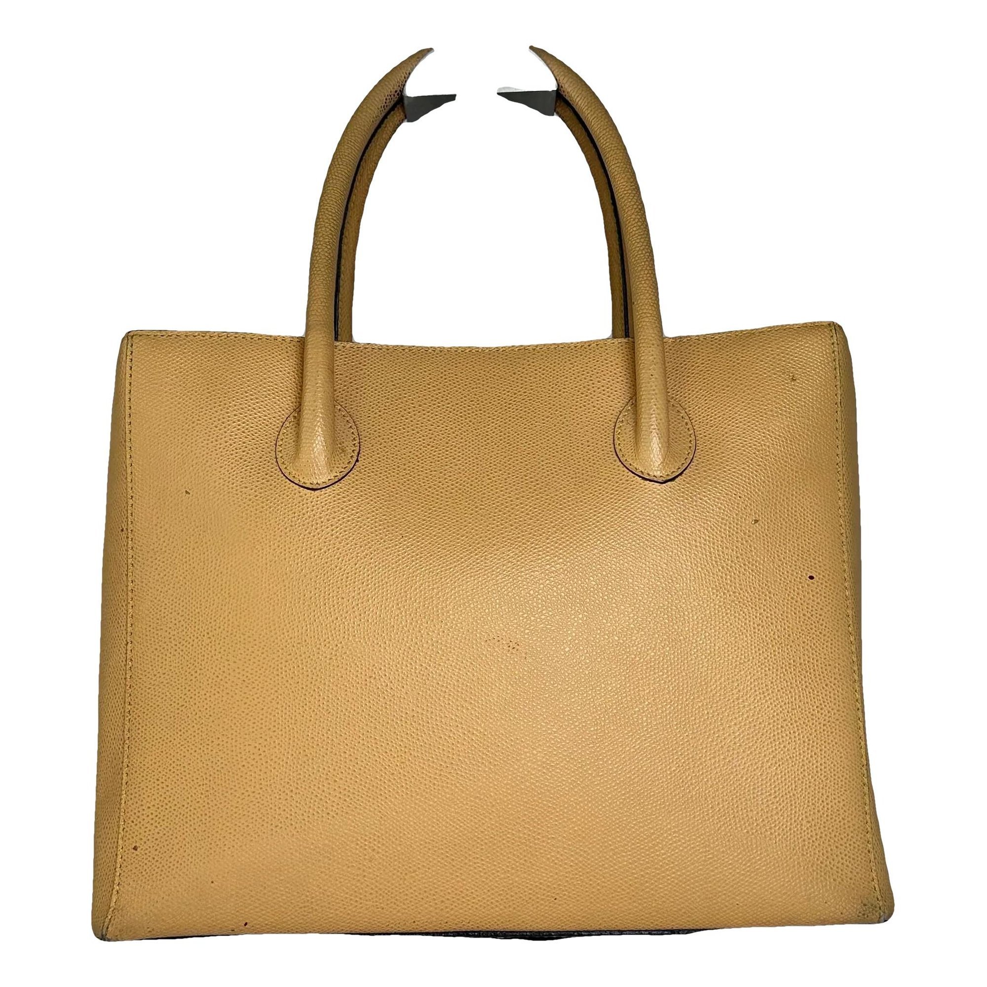 Trapèze leather handbag