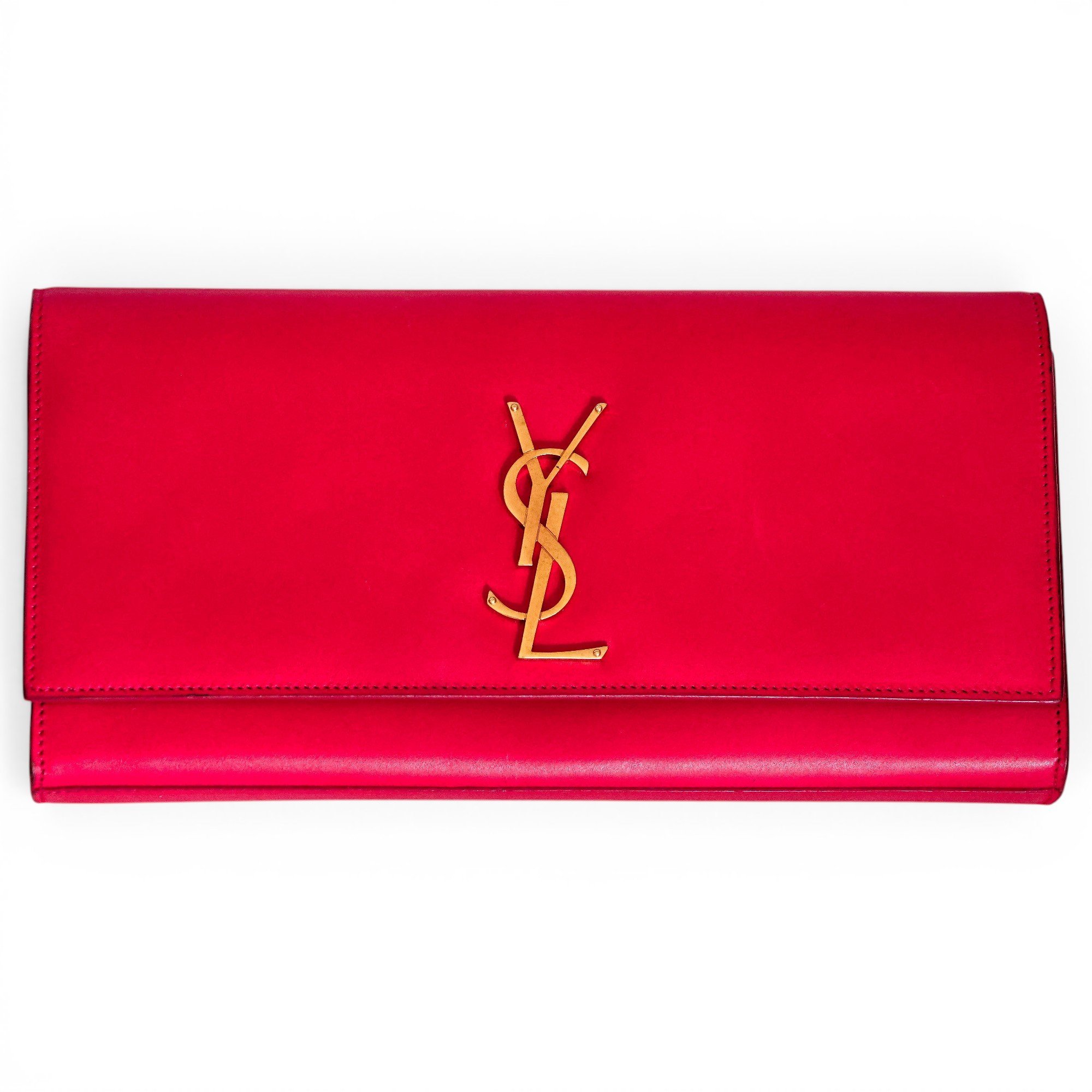 Leather clutch bag