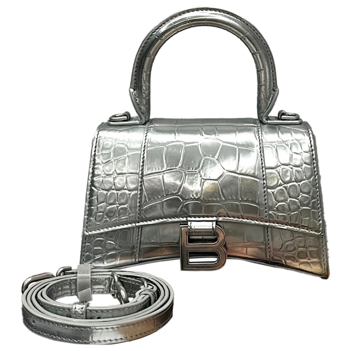 Hourglass leather crossbody bag