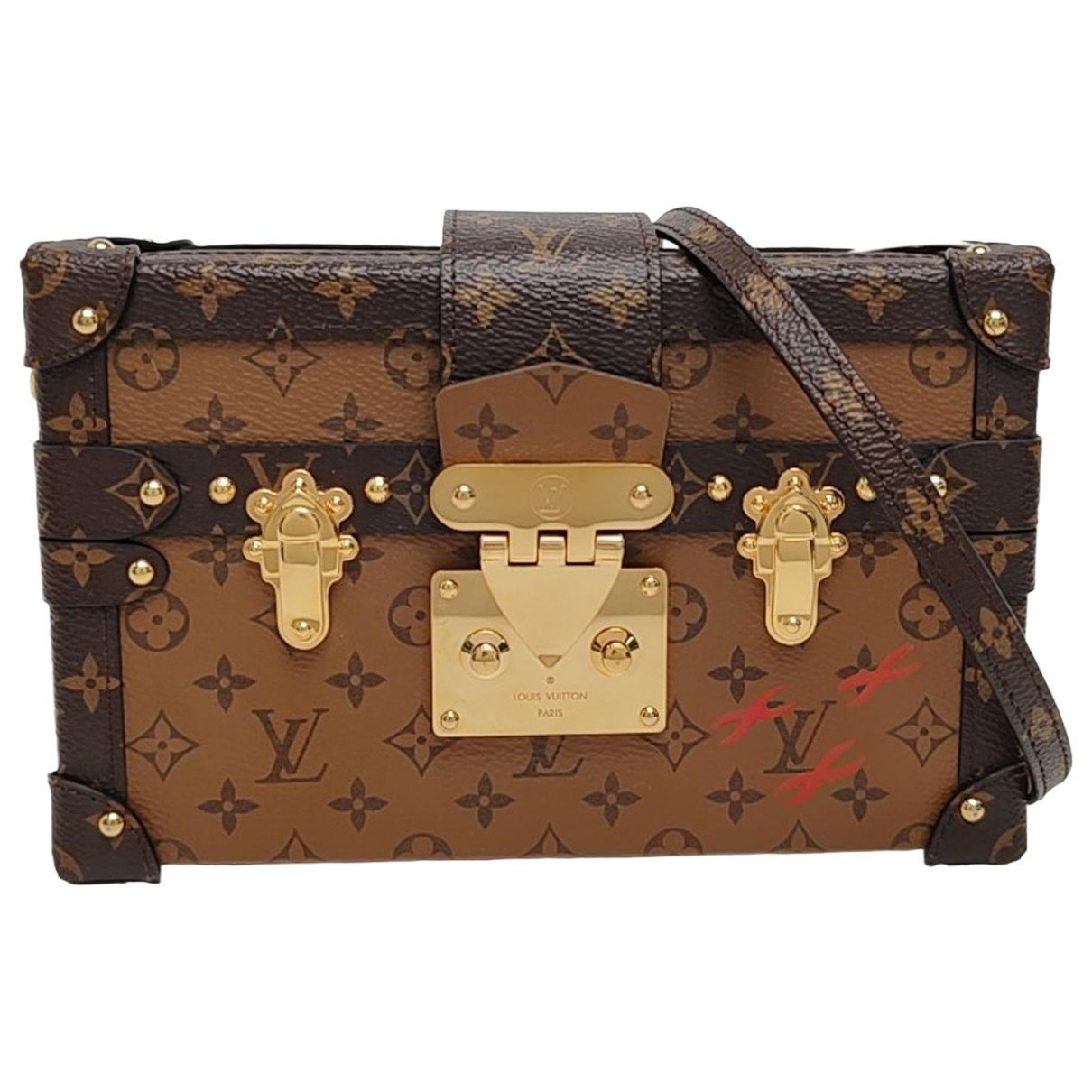 Petite Malle leather crossbody bag