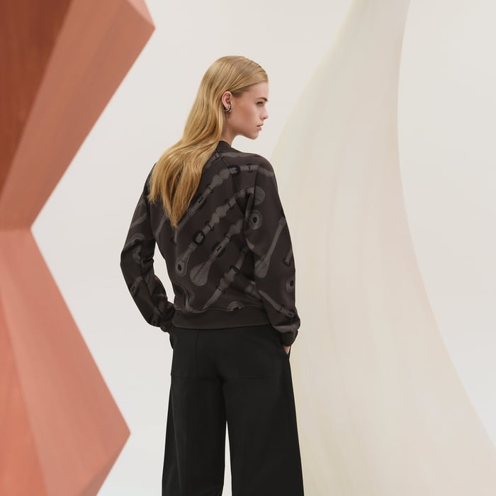 Marron Fusain "Coaching Remix" Sweatshirt