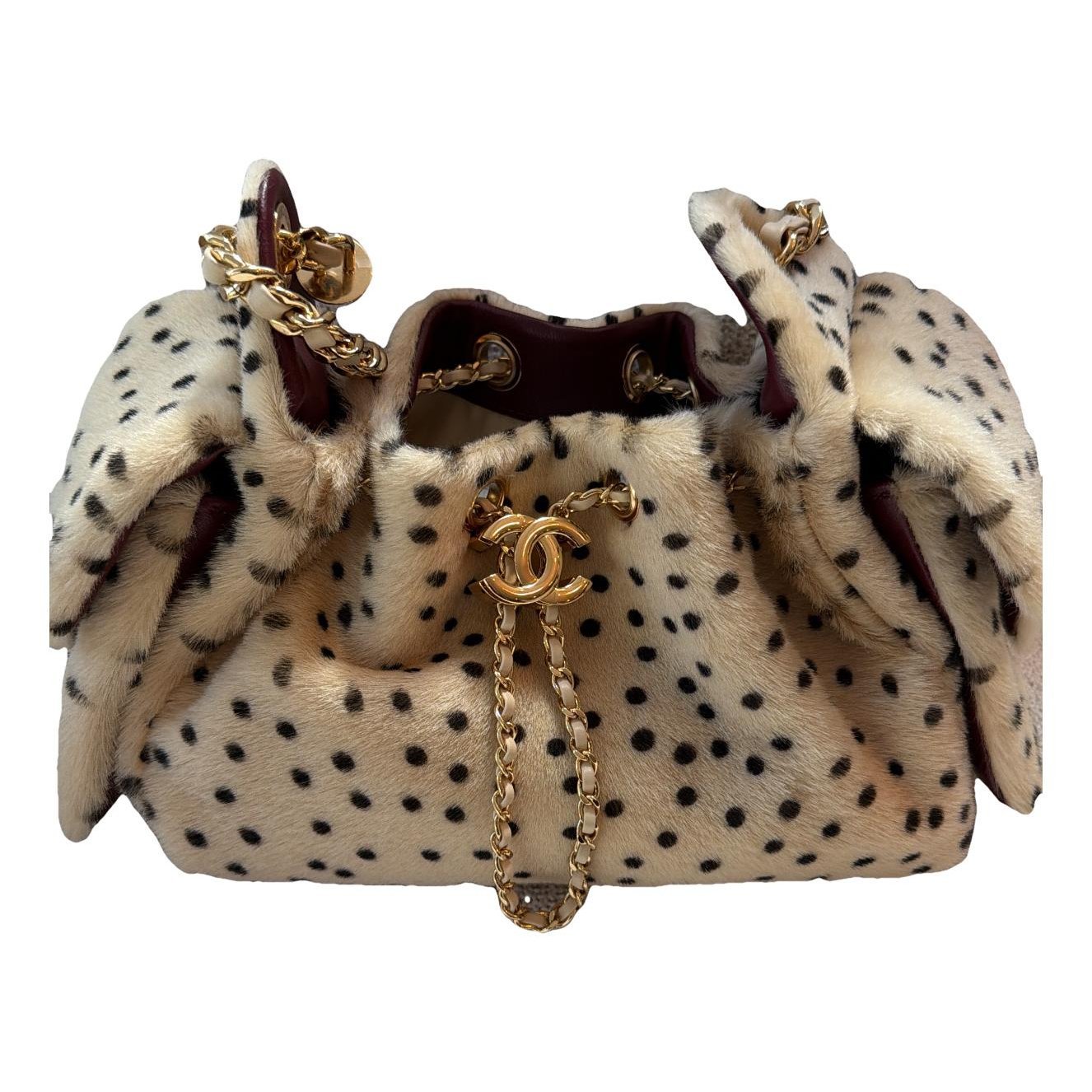 Chanel 25 faux fur handbag