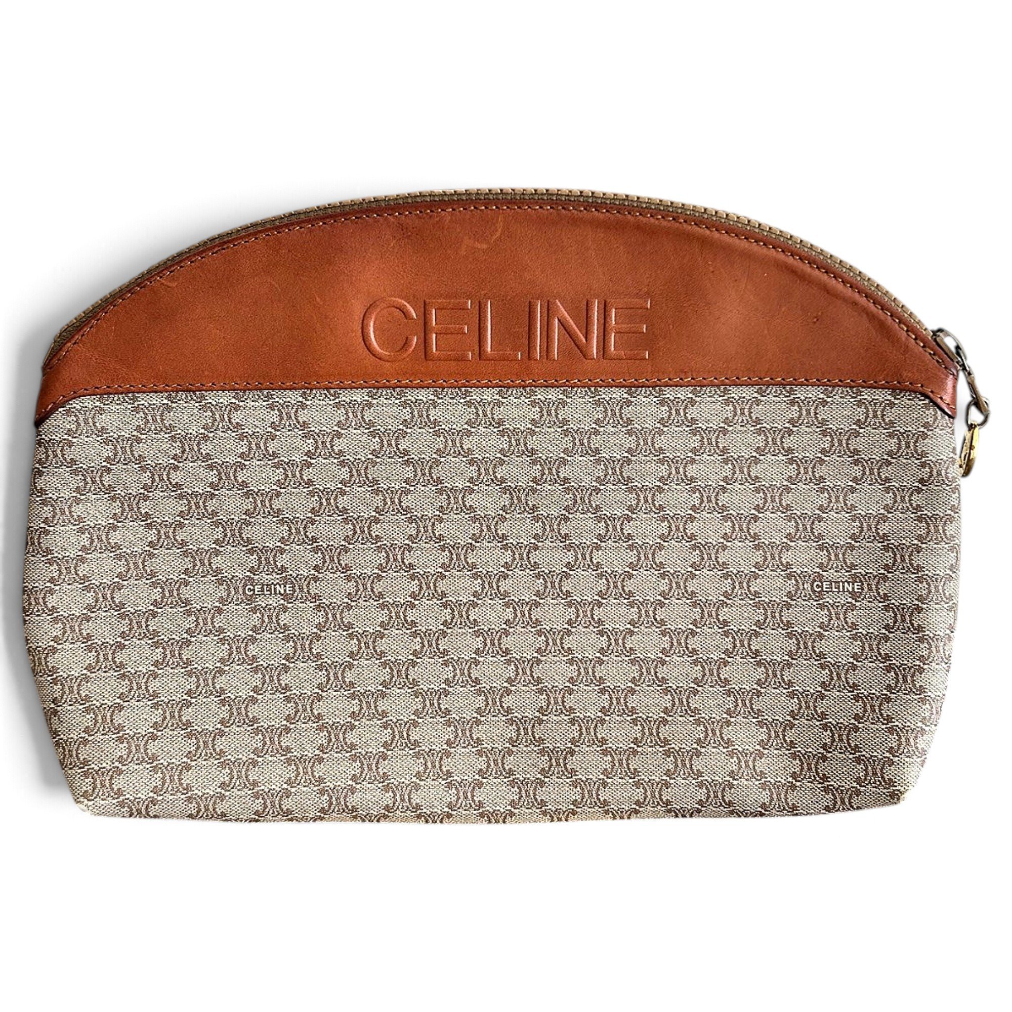 Leather clutch bag