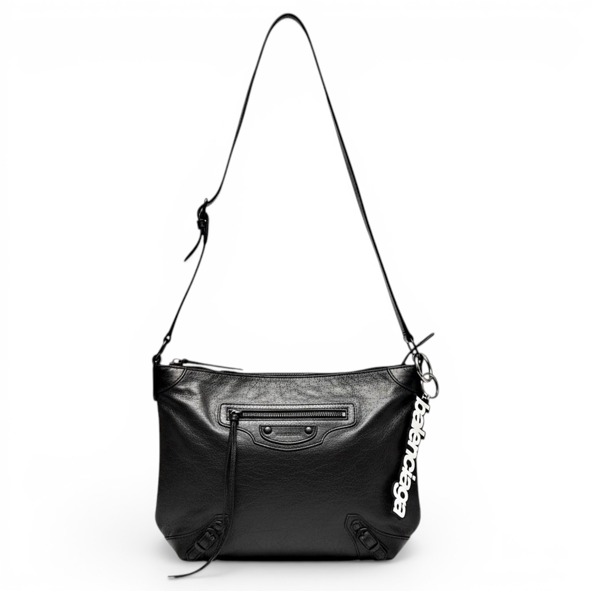 Blackout leather handbag