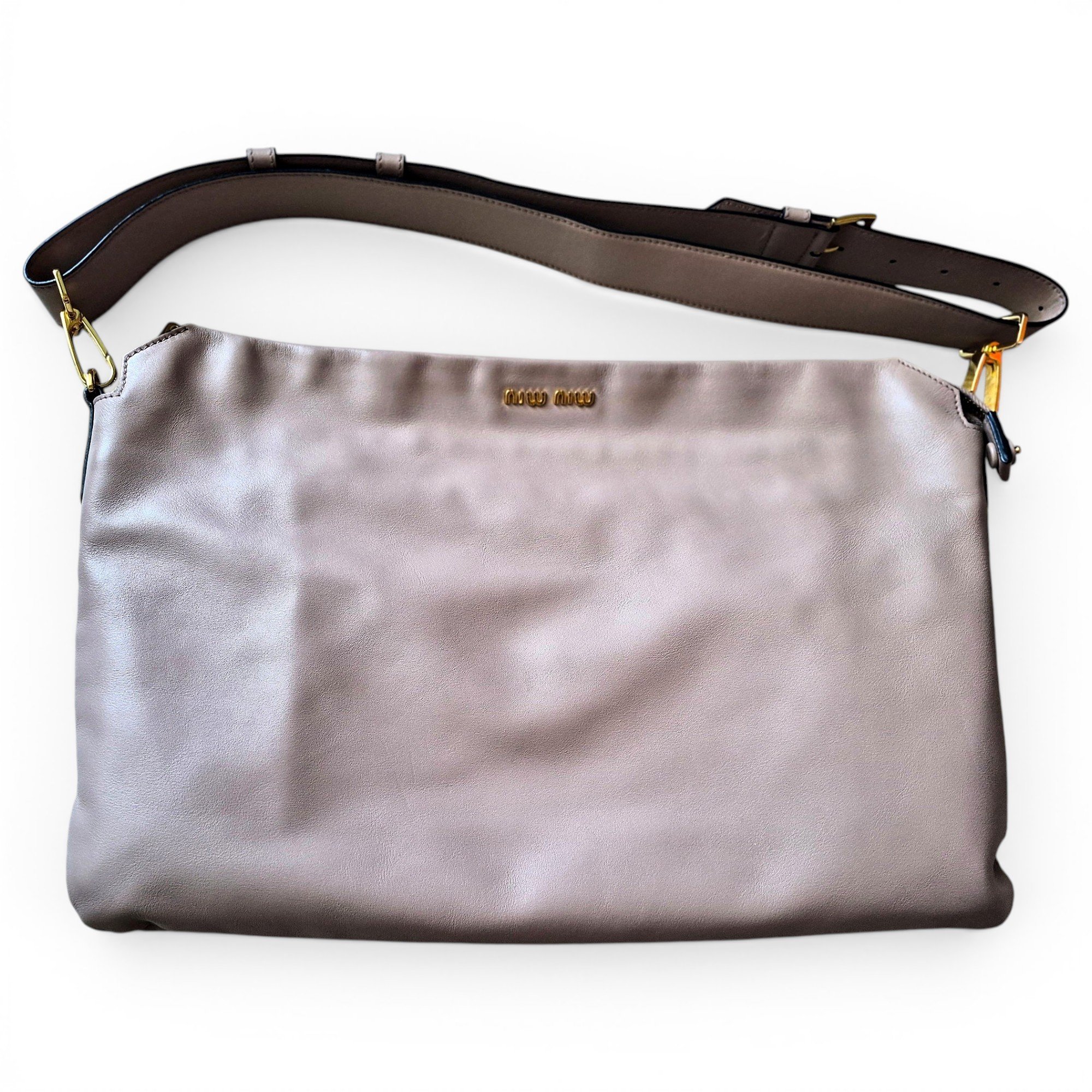 Leather clutch bag