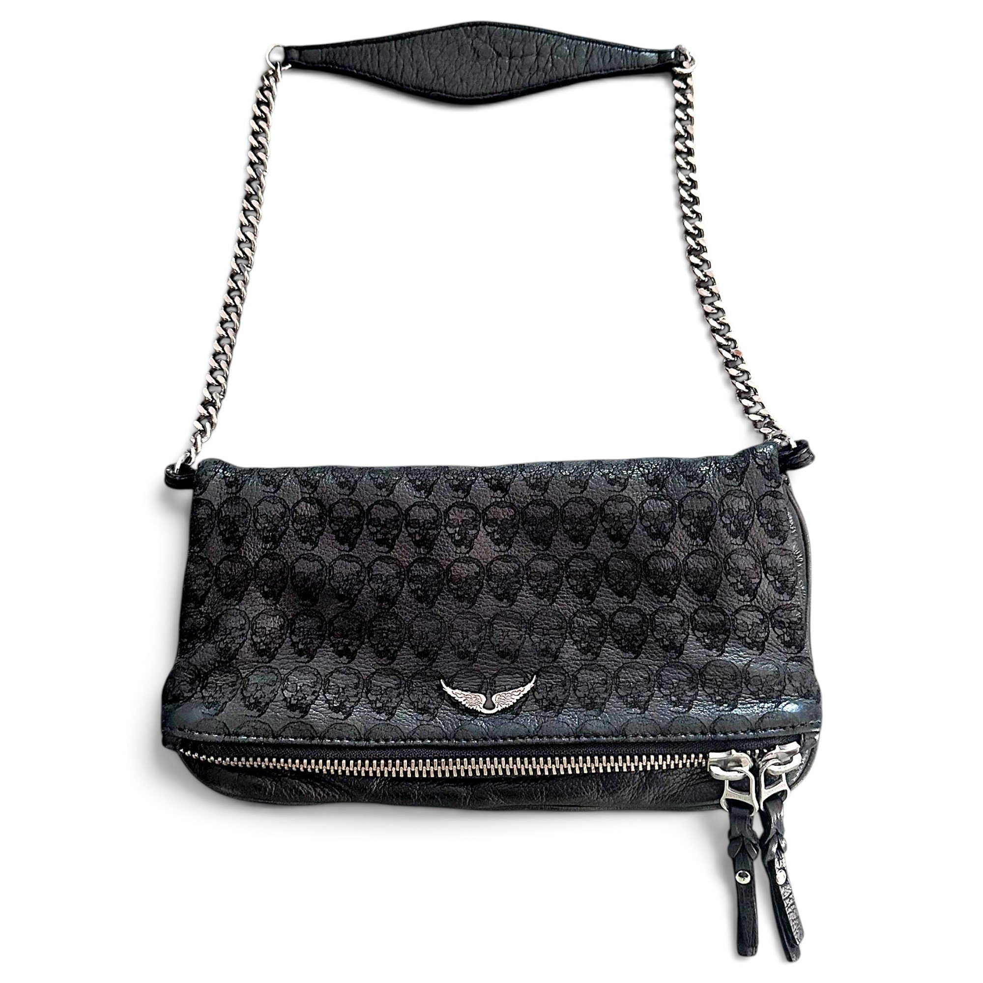 Rock leather crossbody bag