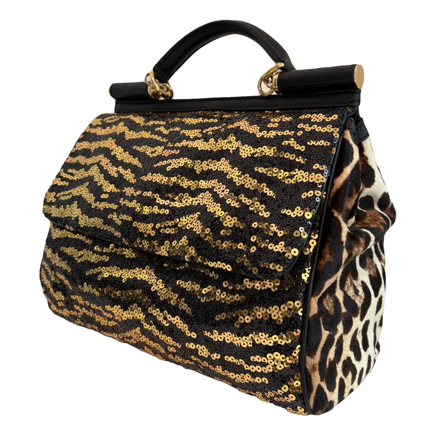 Dolce & Gabbana Sicily pony-style calfskin handbag
