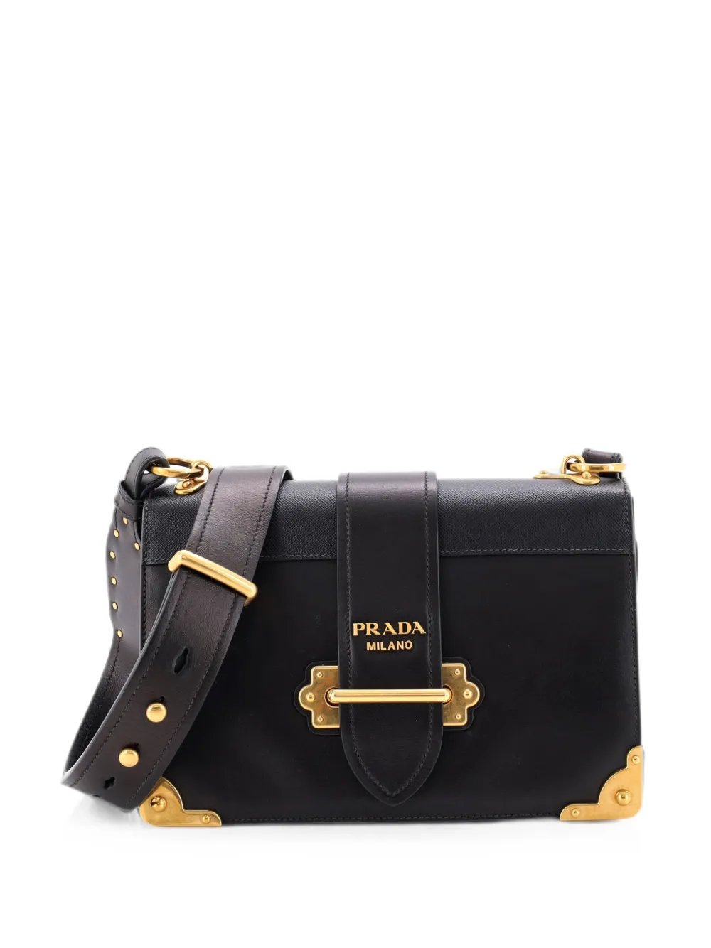 Cahier Leather and Saffiano Leather Large crossbody bag