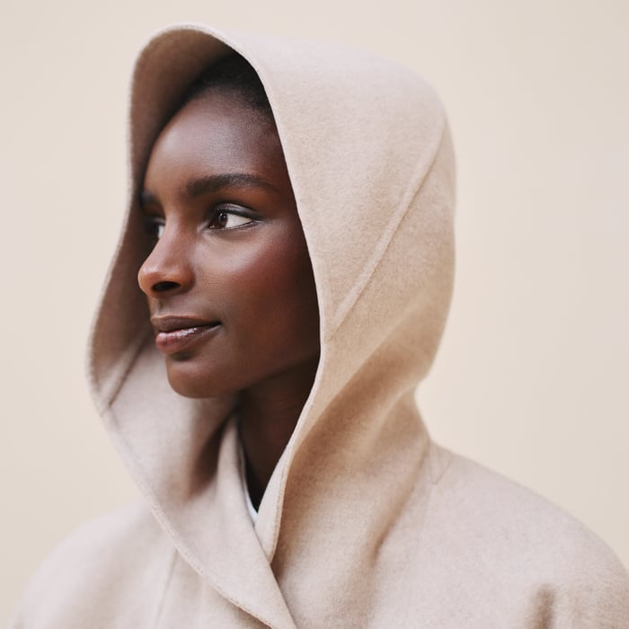 Beige Naturel Cashmere Duffle-coat