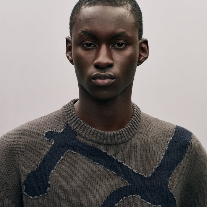 Taupe "Maxi Mors Sellier" Crewneck Sweater