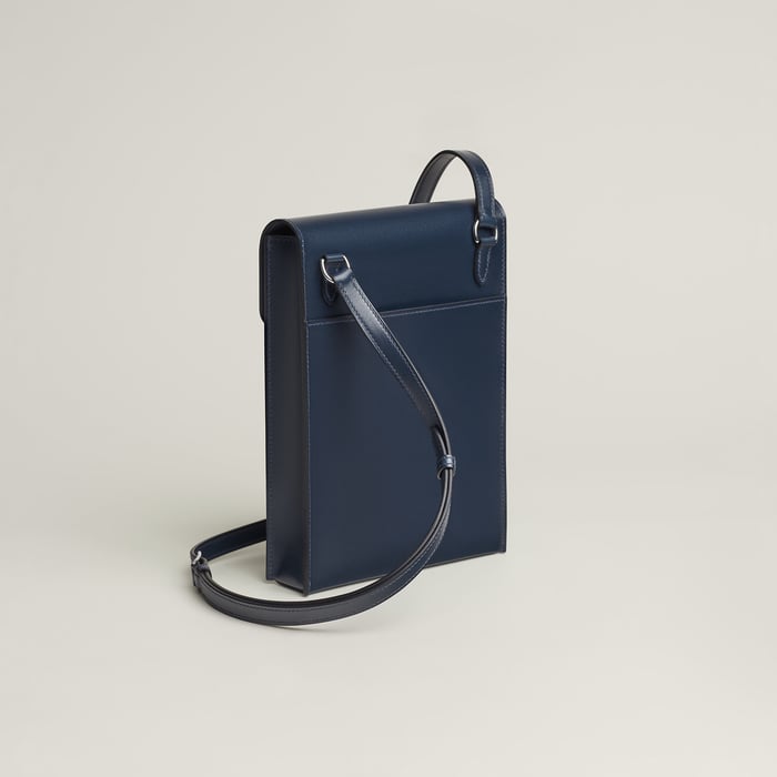 Bleu Abysse Hermèsnap Vertical to Go Pouch