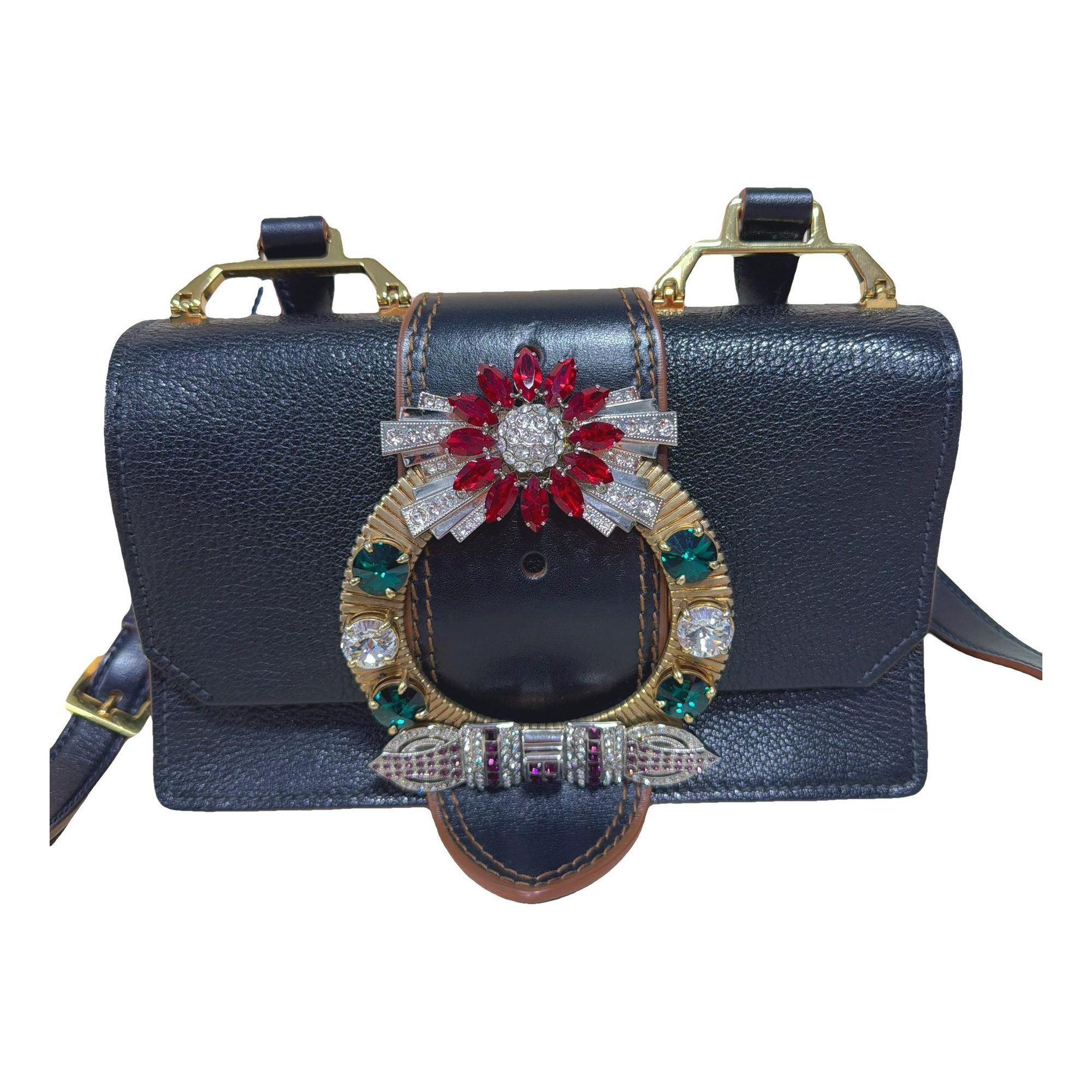 Miu Lady leather handbag