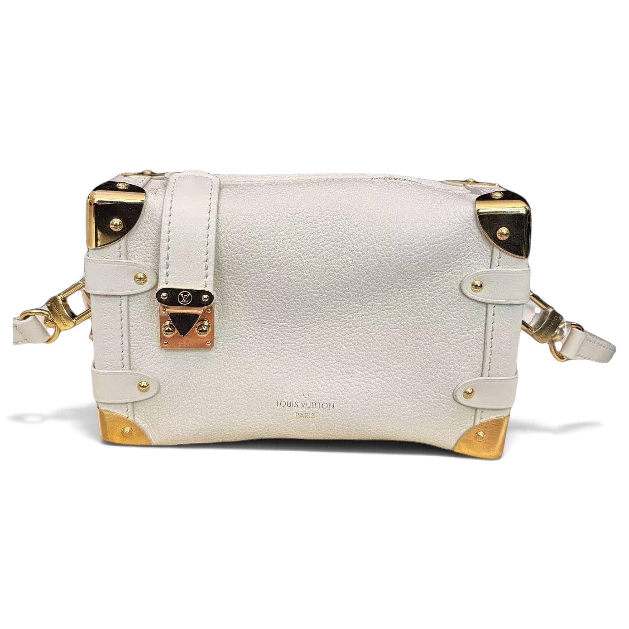 Side Trunk leather handbag