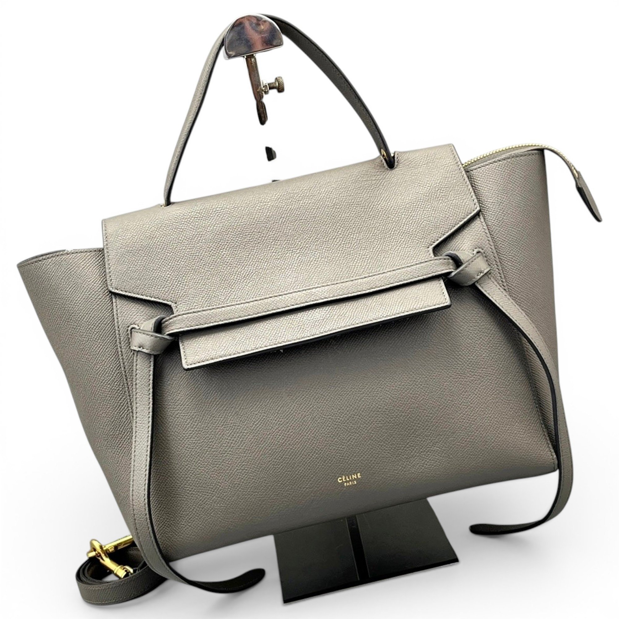Belt leather handbag