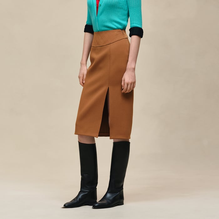 Brun Mahogany Pencil Skirt