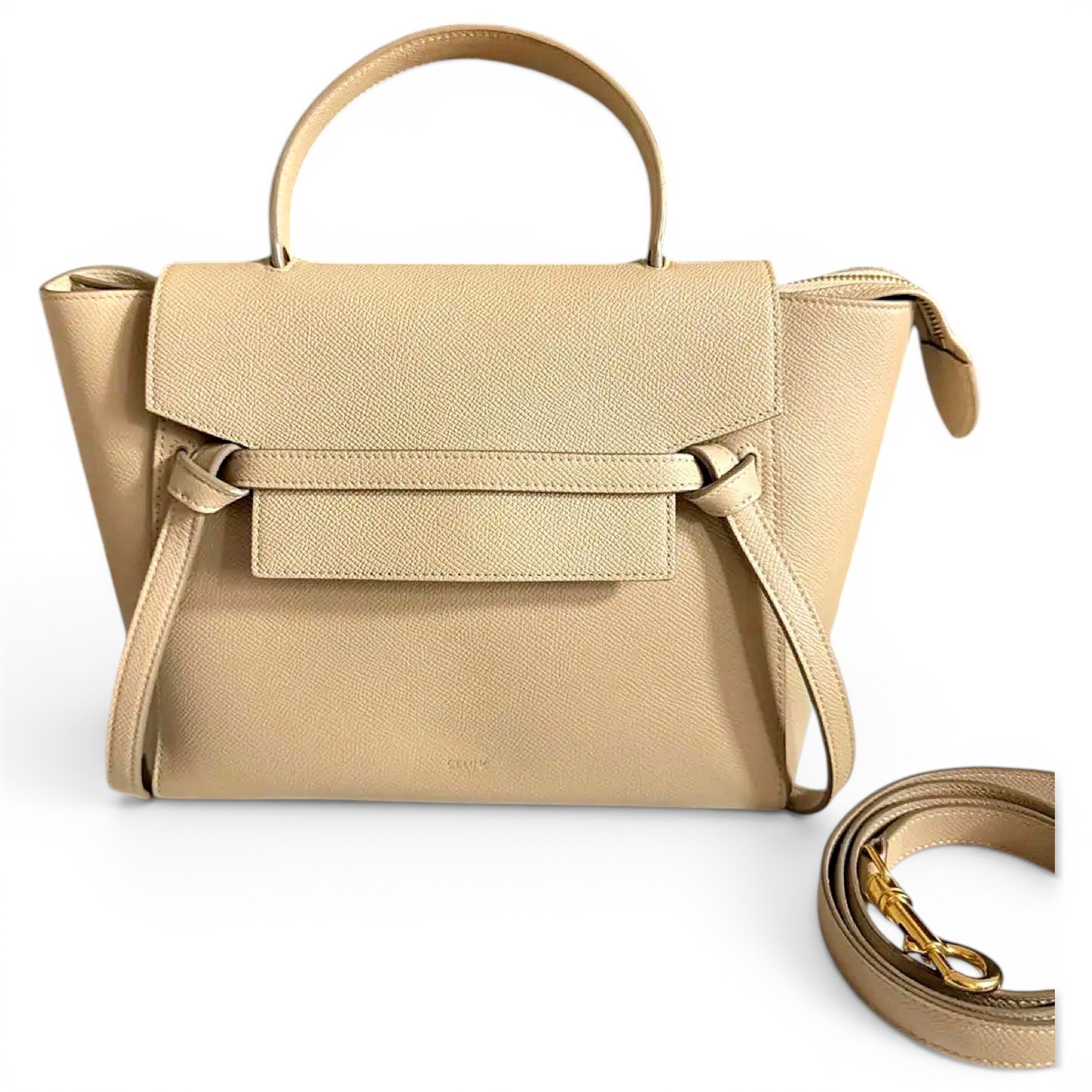 Belt leather handbag
