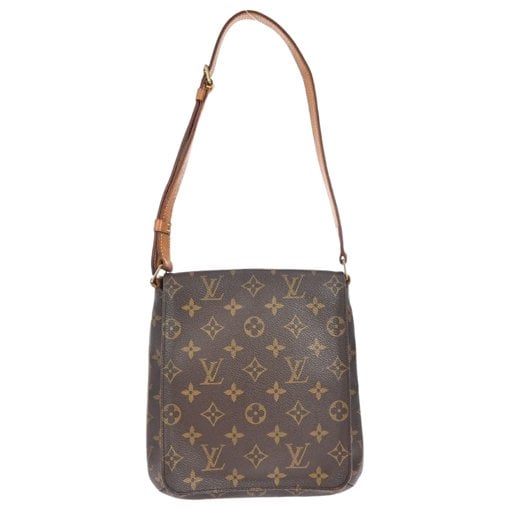 Musette cloth handbag