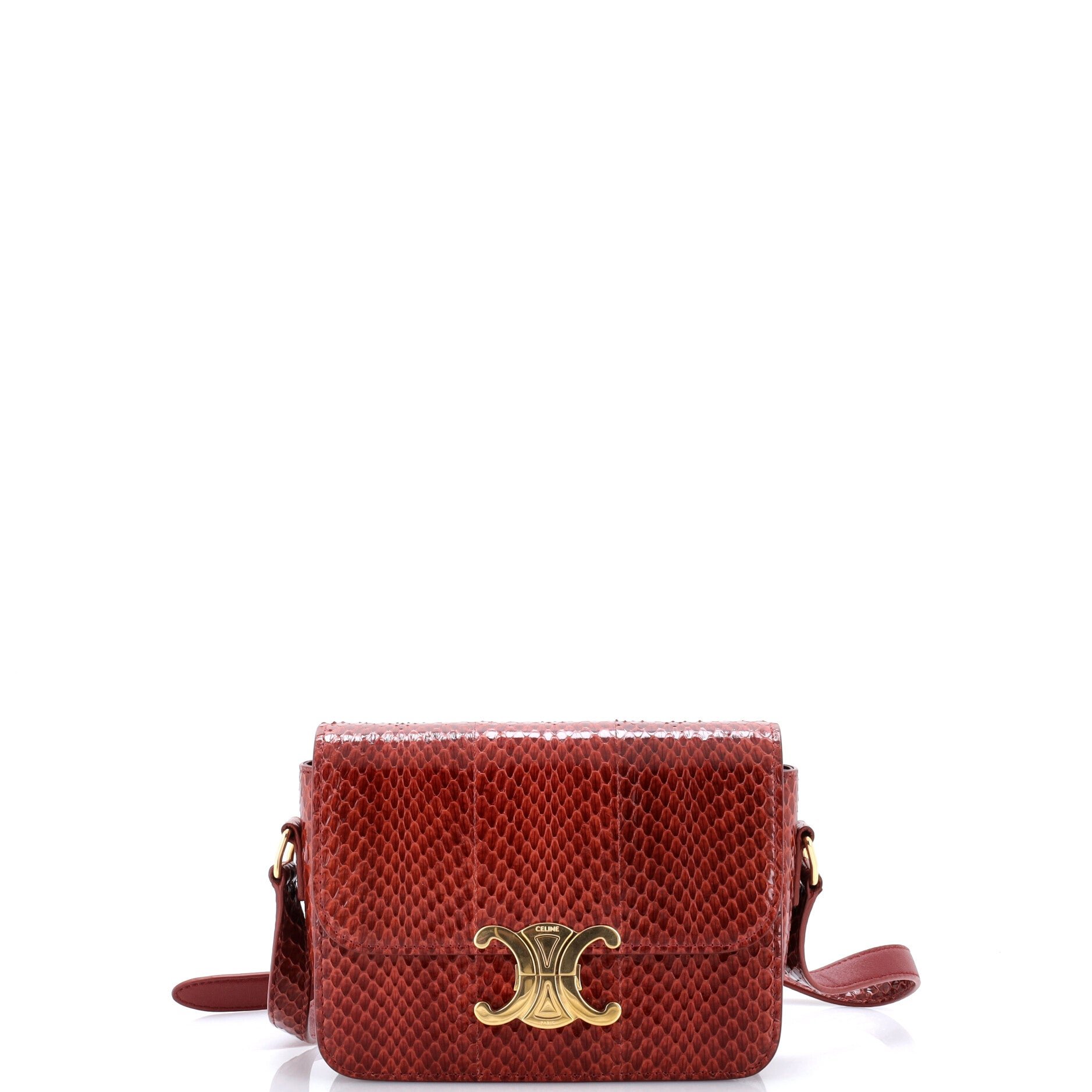 Triomphe Shoulder Bag Snakeskin Teen