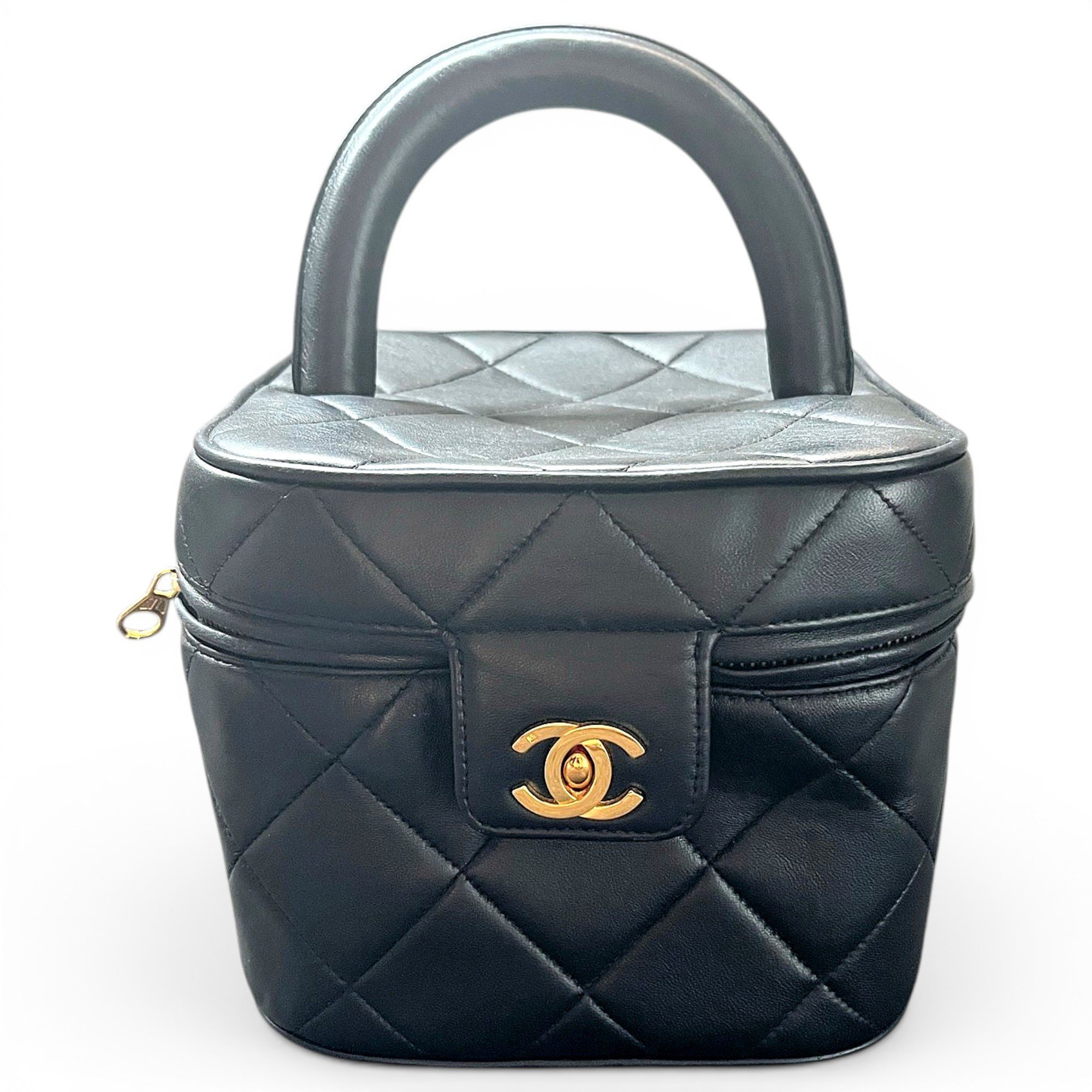 Vanity leather handbag
