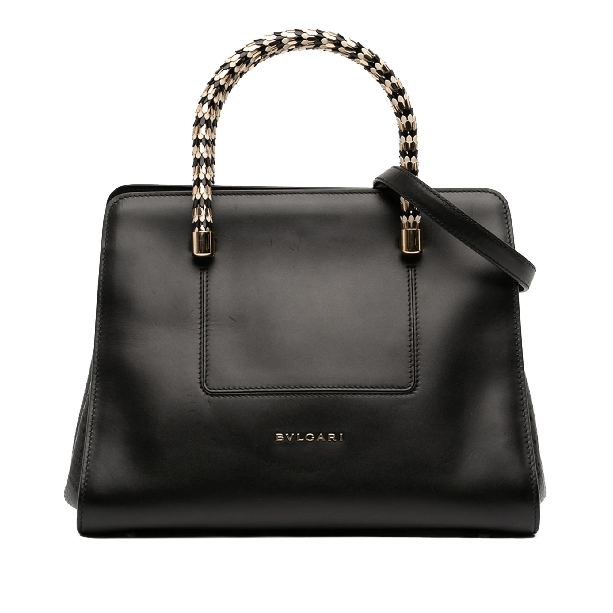Serpenti leather handbag