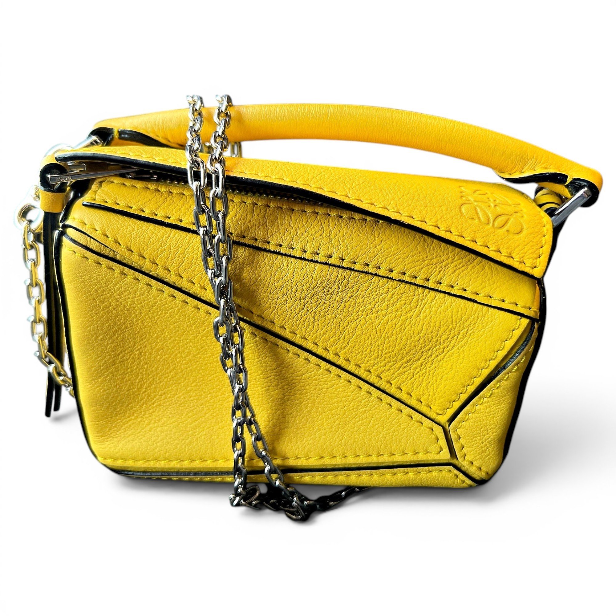 Puzzle leather mini bag