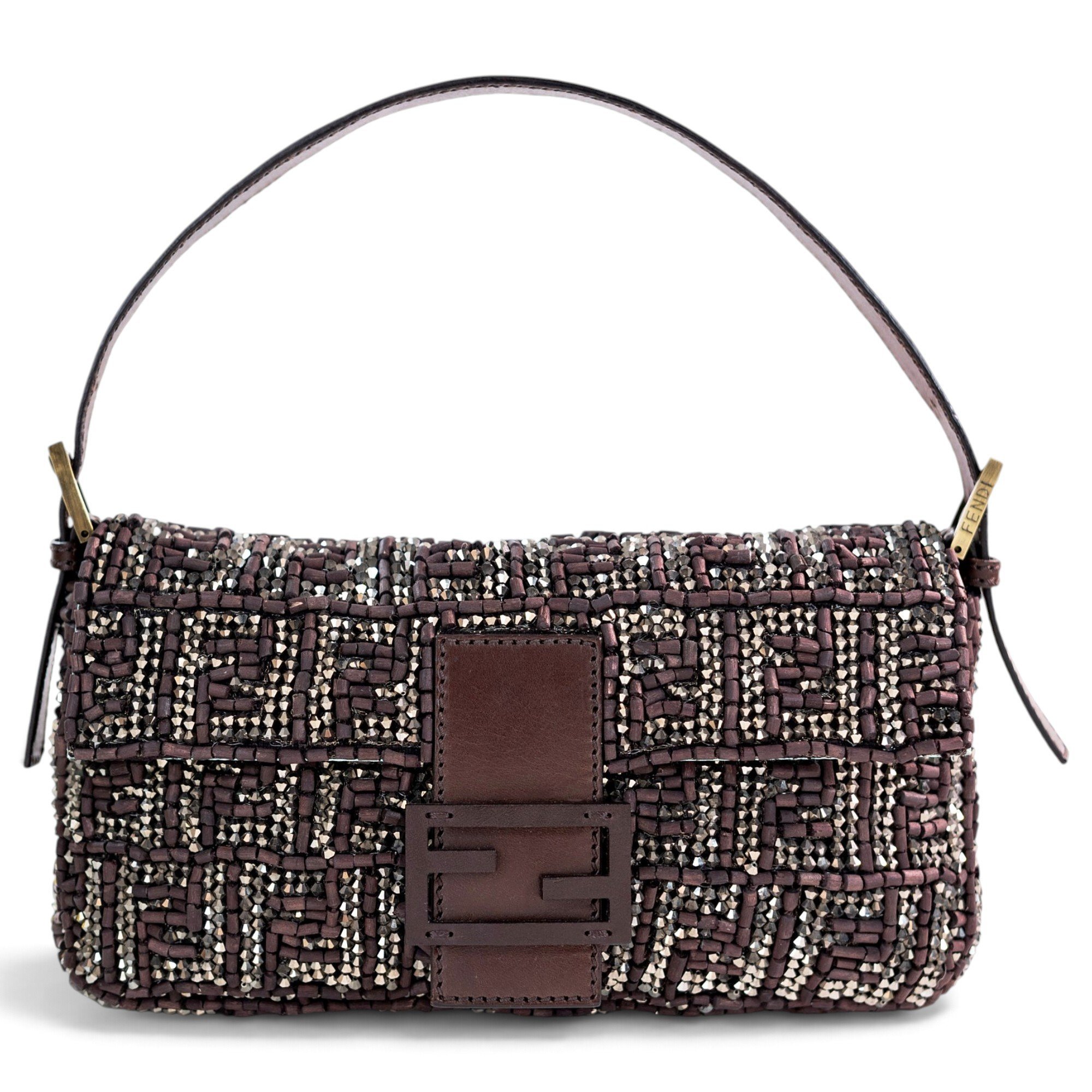 Baguette glitter handbag