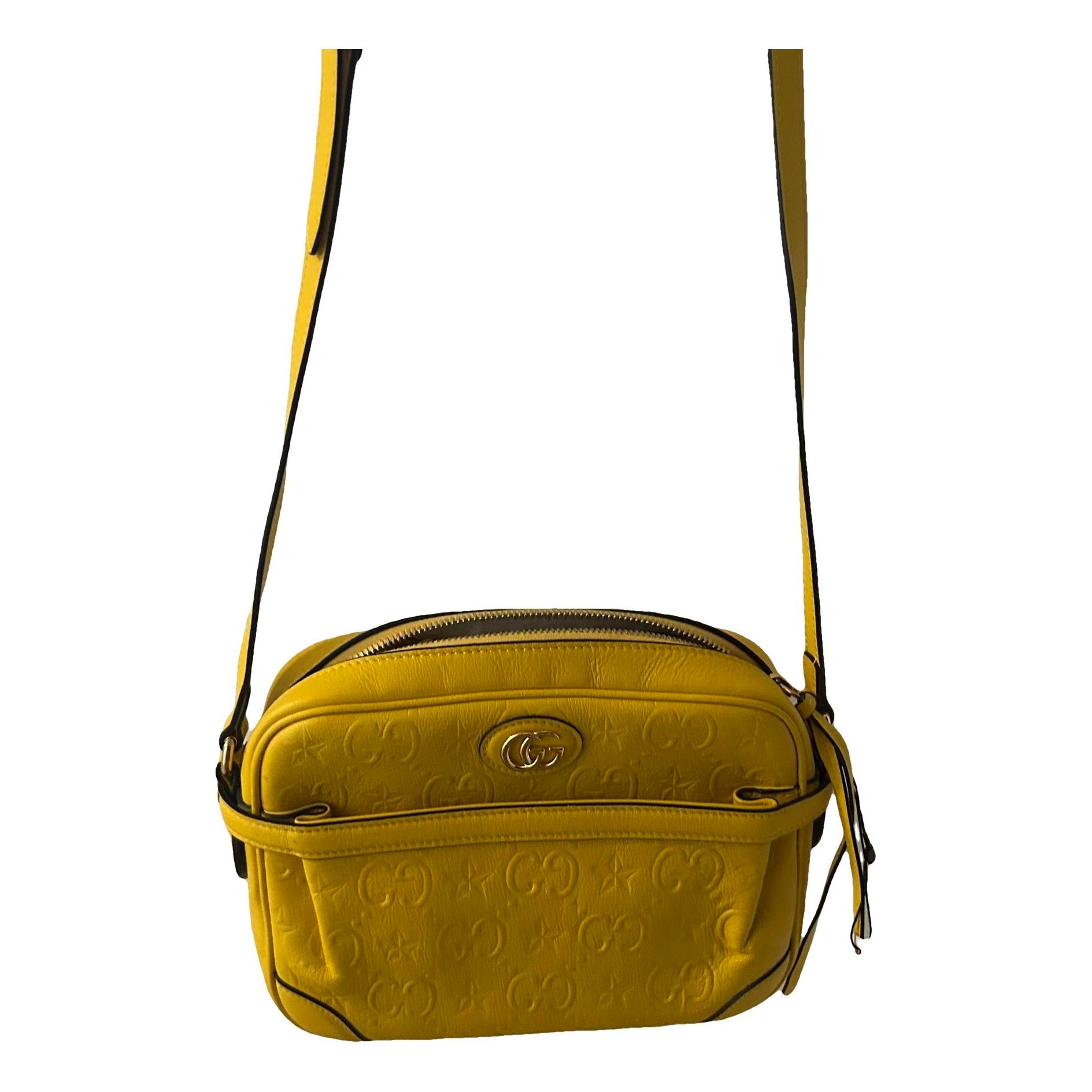 Interlocking leather handbag
