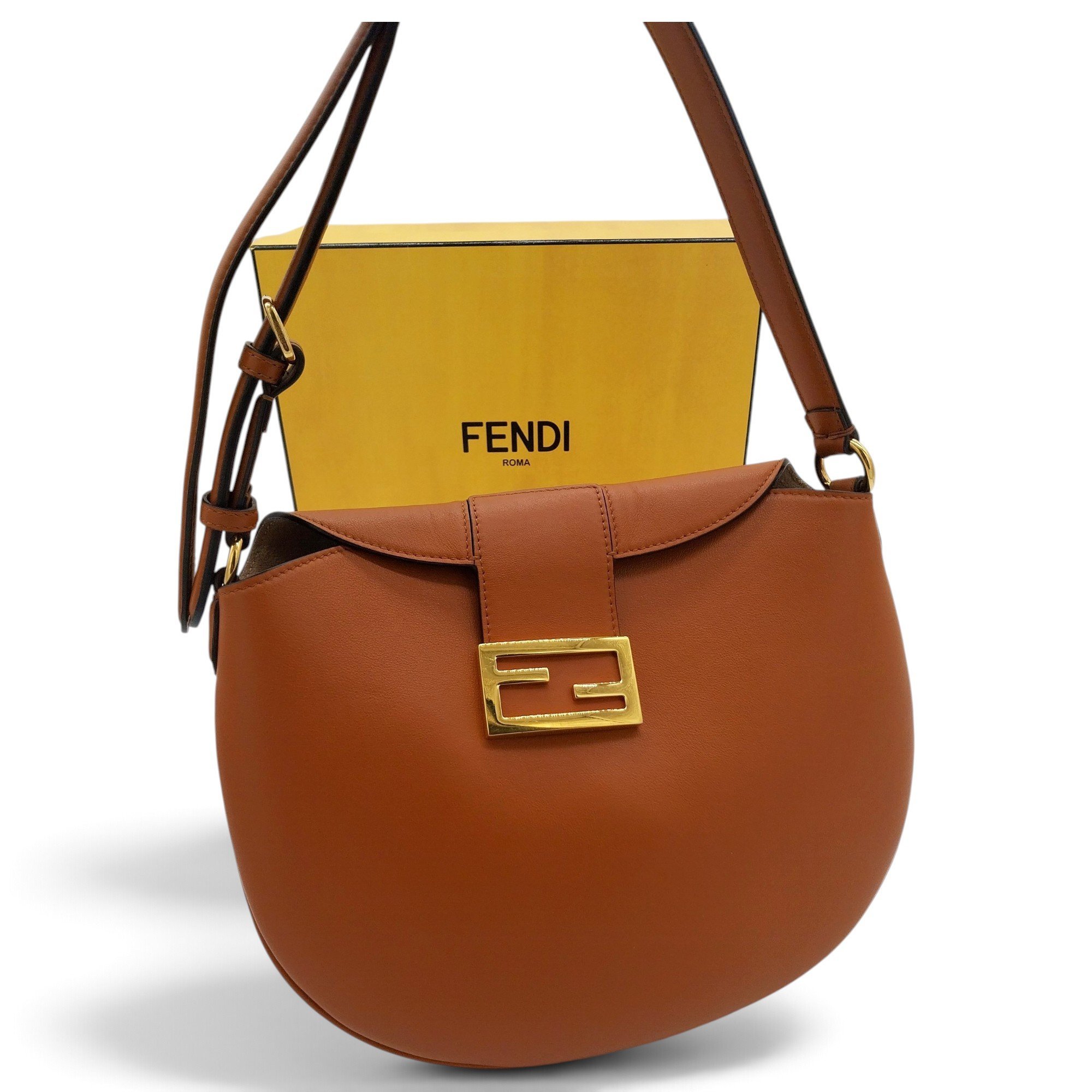 Croissant leather handbag