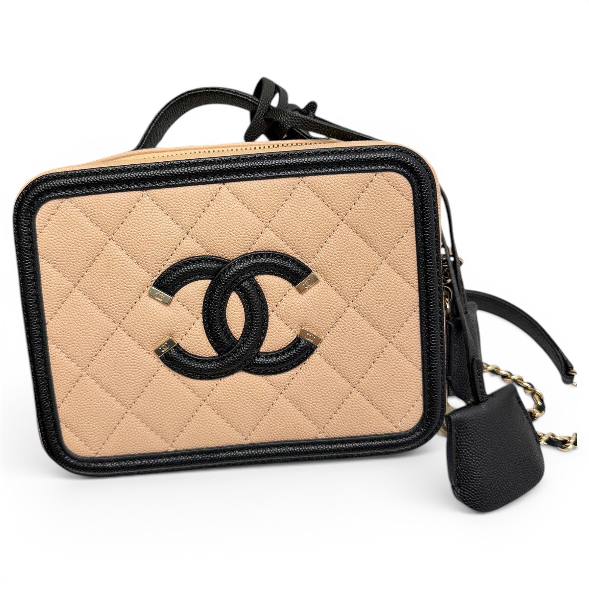 Vanity leather handbag