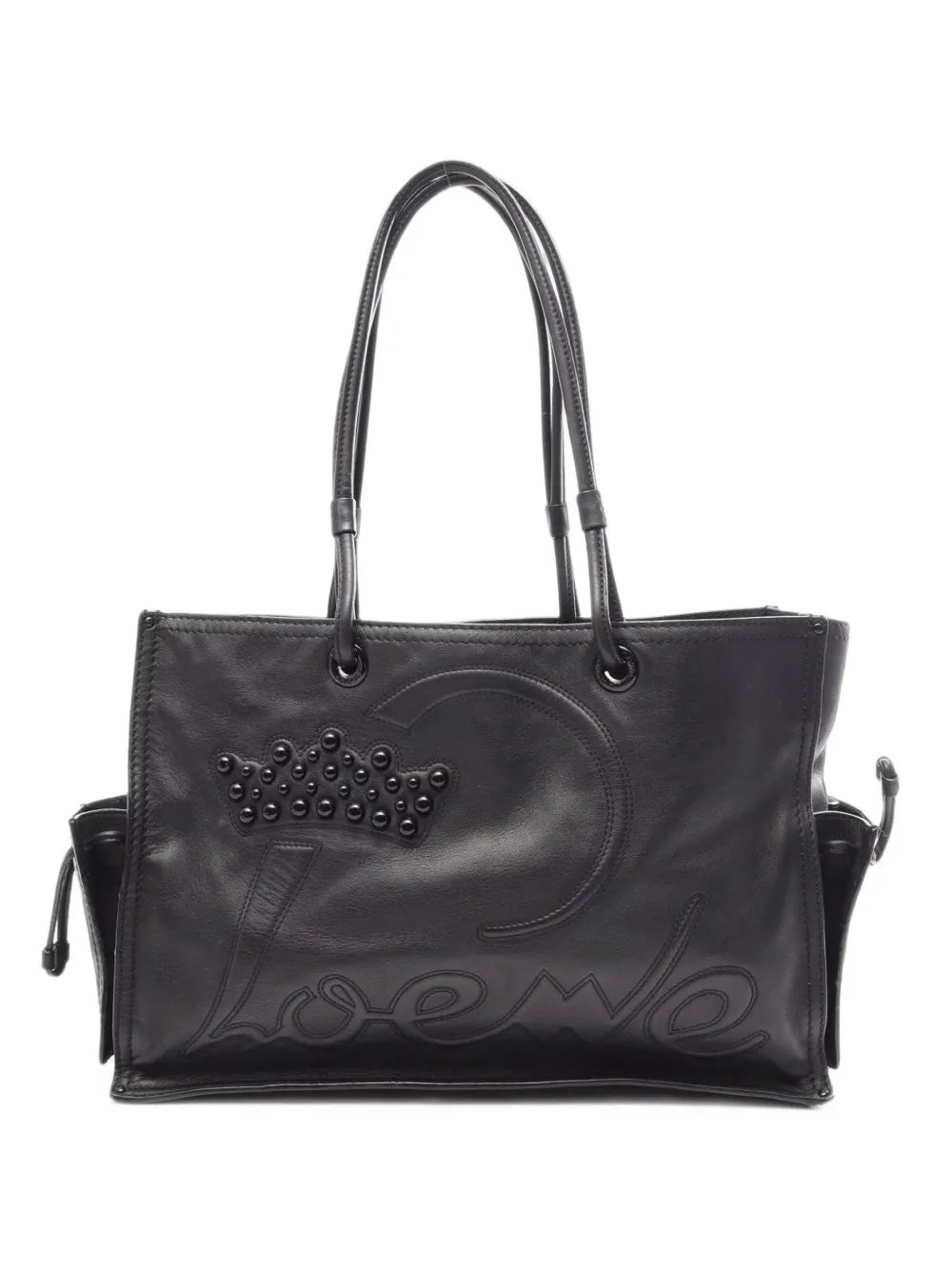 2000s crown logo tote bag