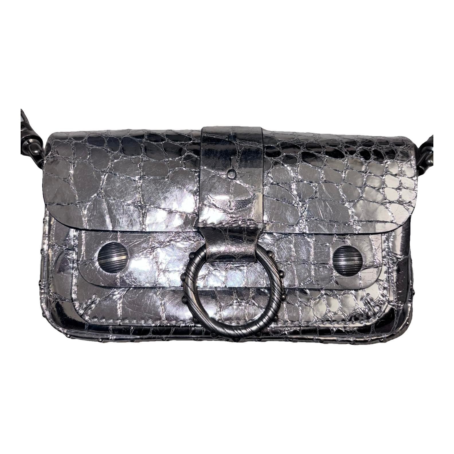 Leather clutch bag