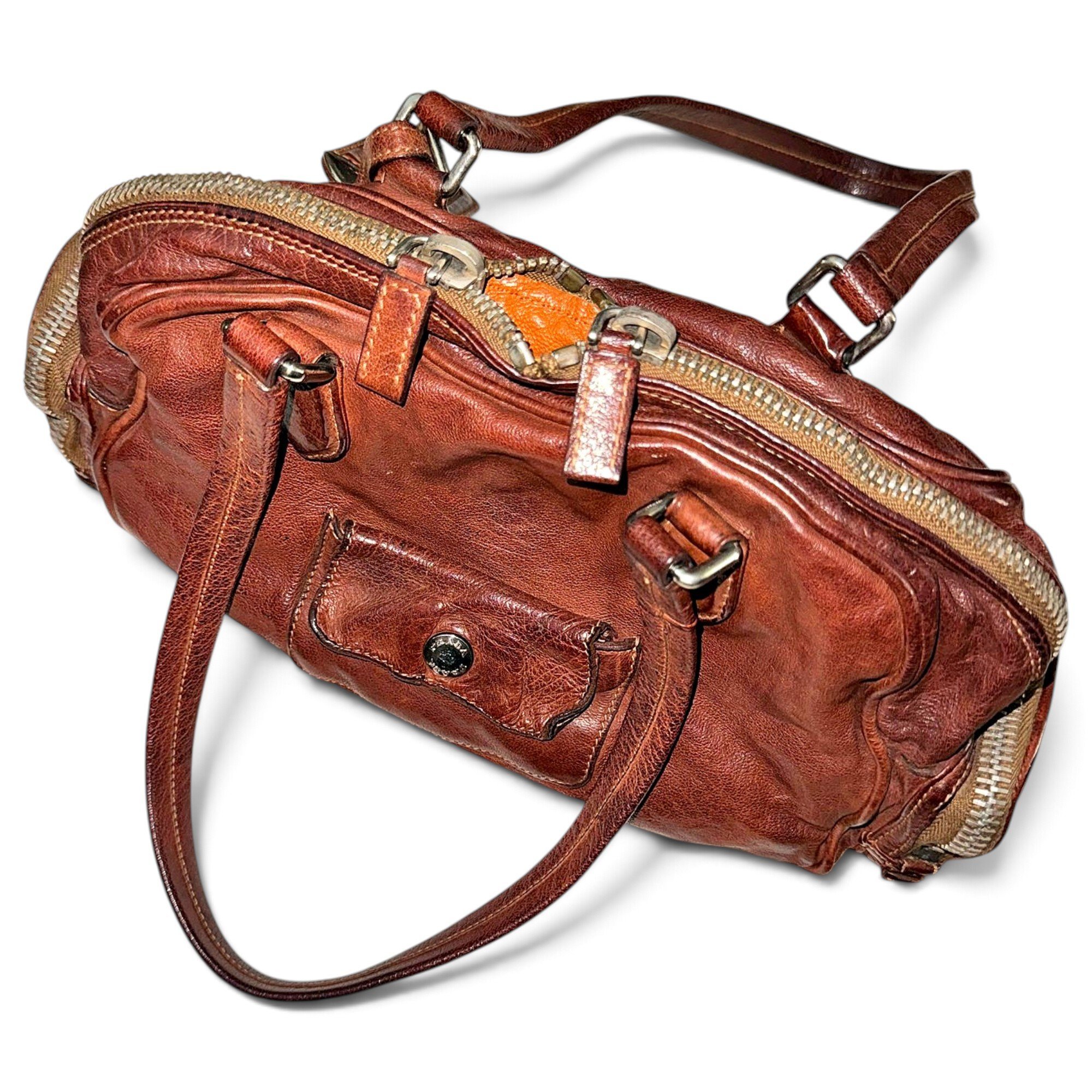 Prada Cargo leather bowling bag