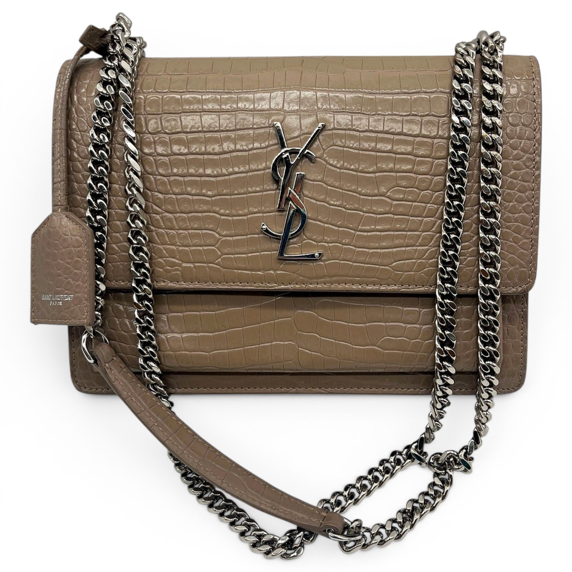 Leather clutch bag
