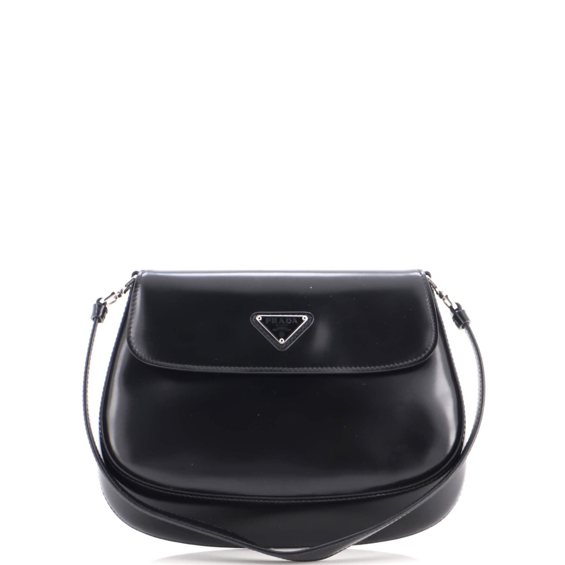 Cleo Flap Shoulder Bag Spazzolato Leather Small