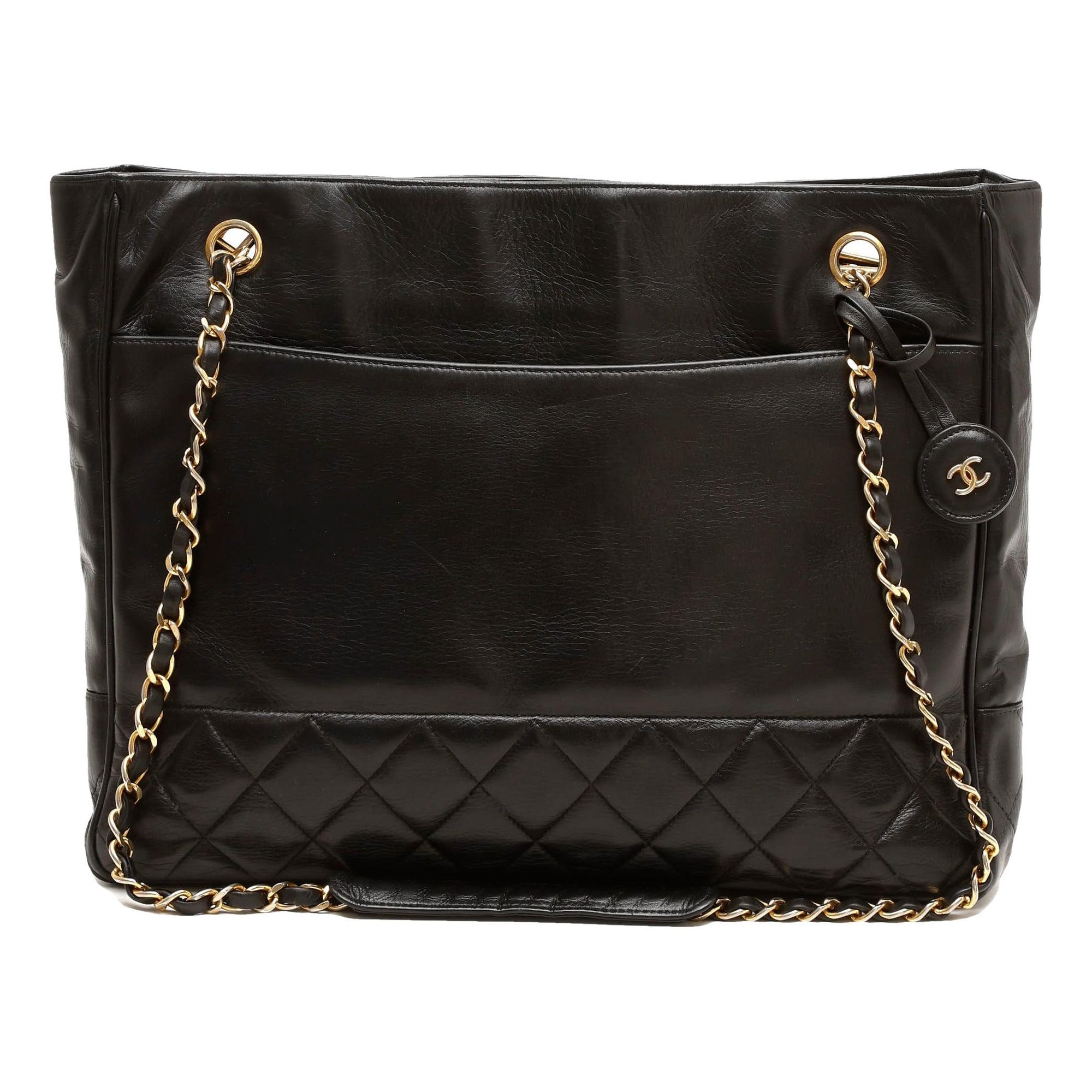 Vintage CC Chain leather tote