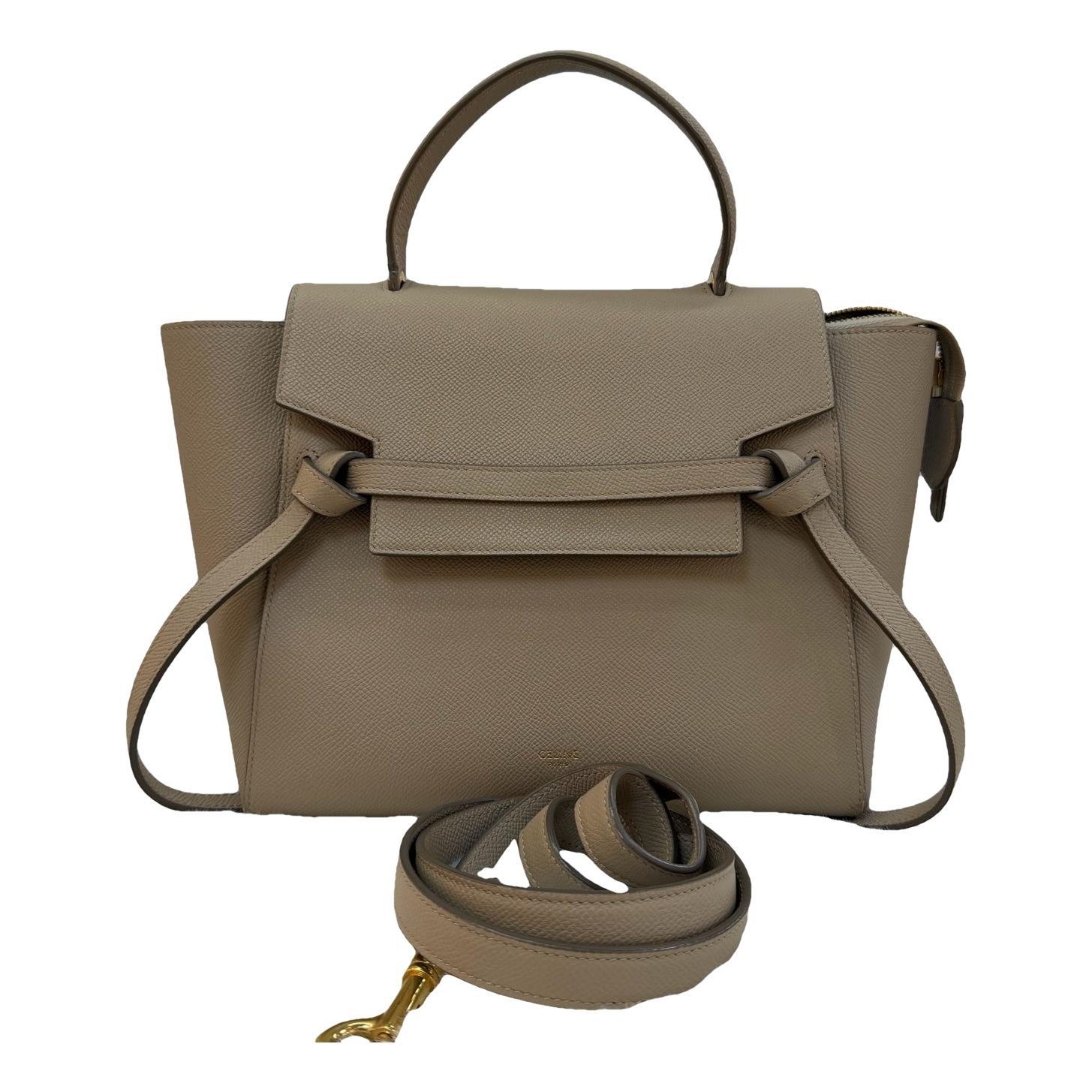 Belt leather handbag