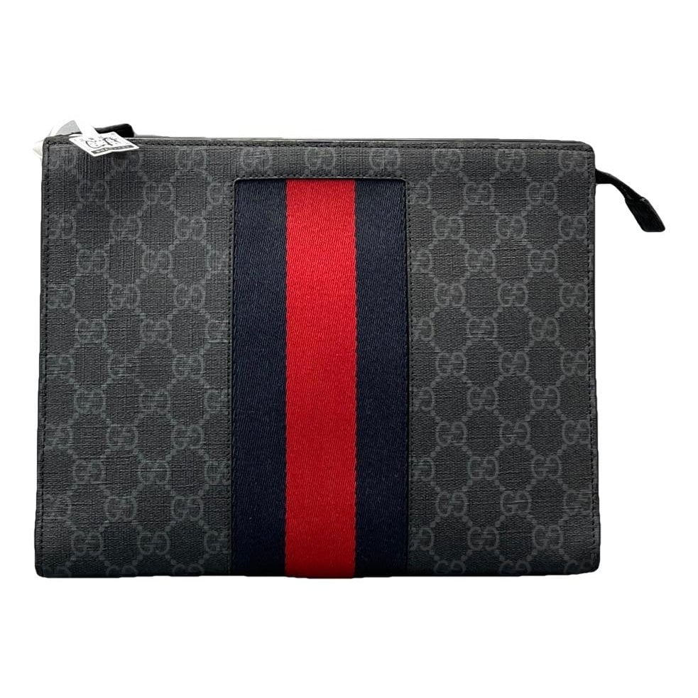 Leather clutch bag