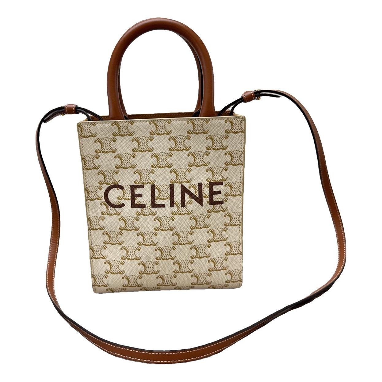 Cabas Vertical leather handbag