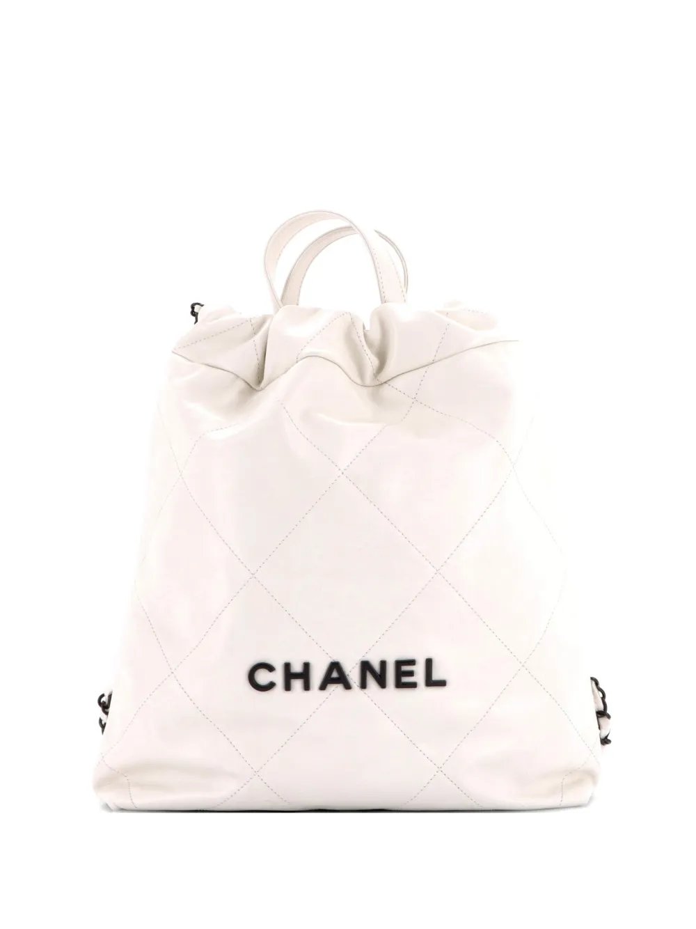 22 Chain Quilted Calfskin Medium backpack