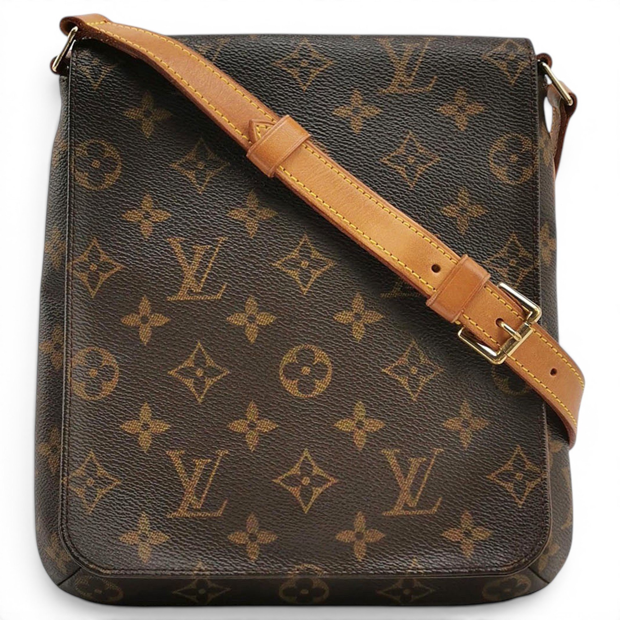 Musette leather handbag