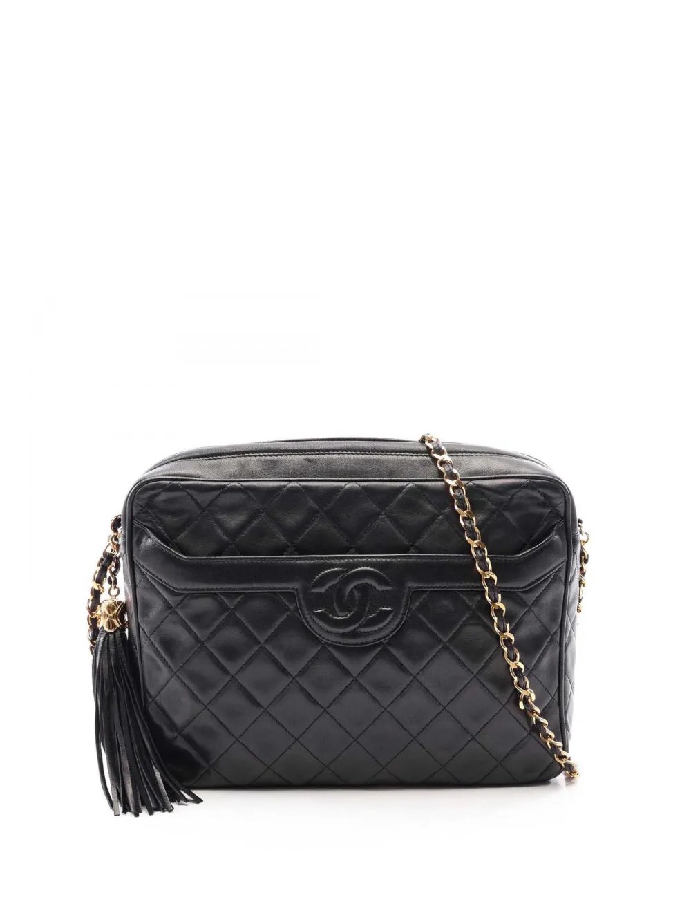 1991-1994 CC Quilted Lambskin Tassel Camera Bag crossbody bag