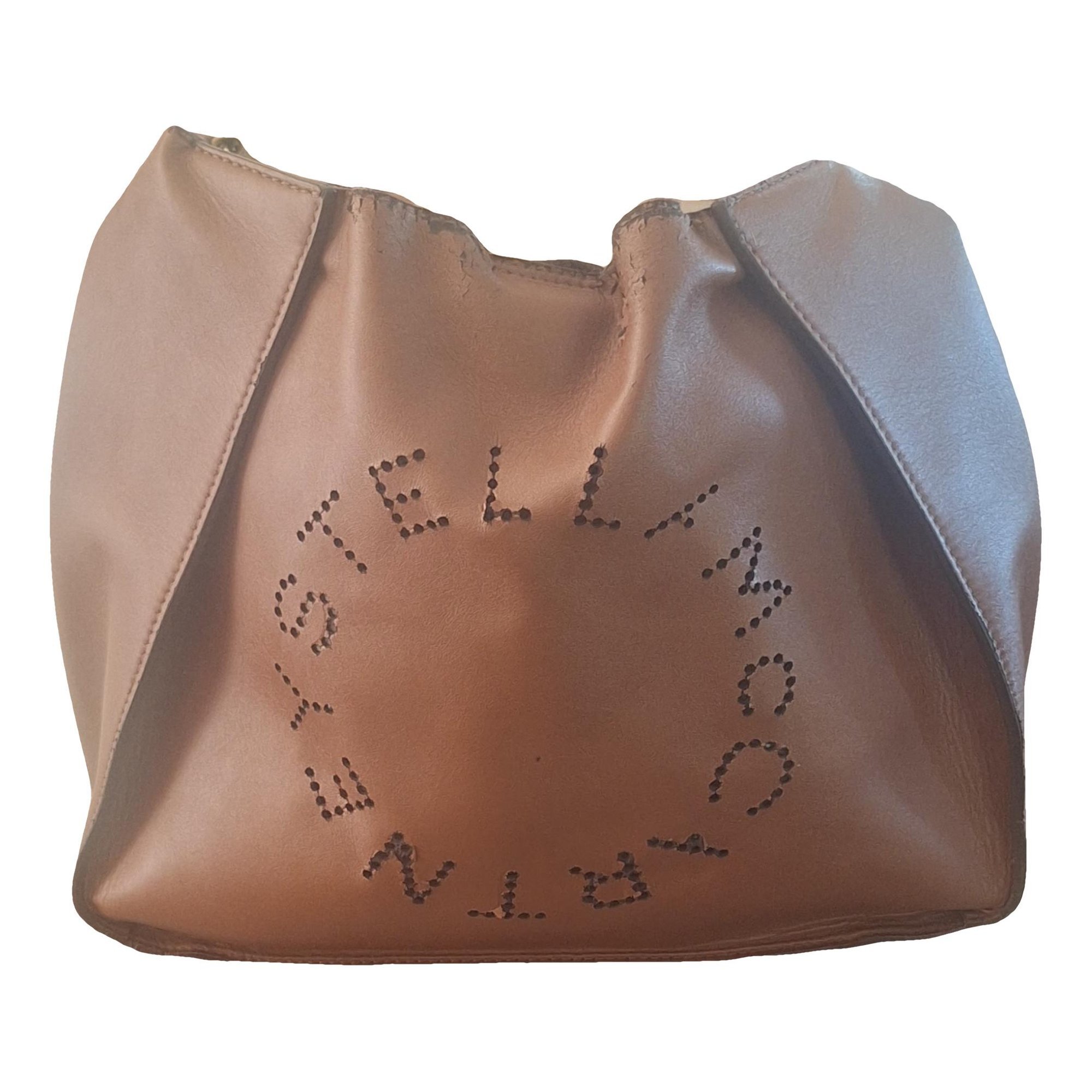 Logo vegan leather handbag