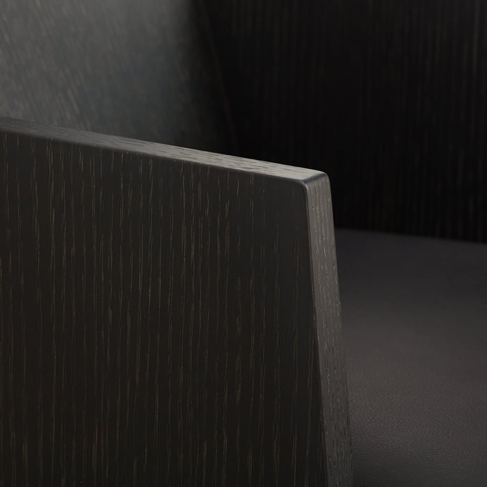 Noir Reeditions J.-m. Frank Par Hermès Chair With Armrests