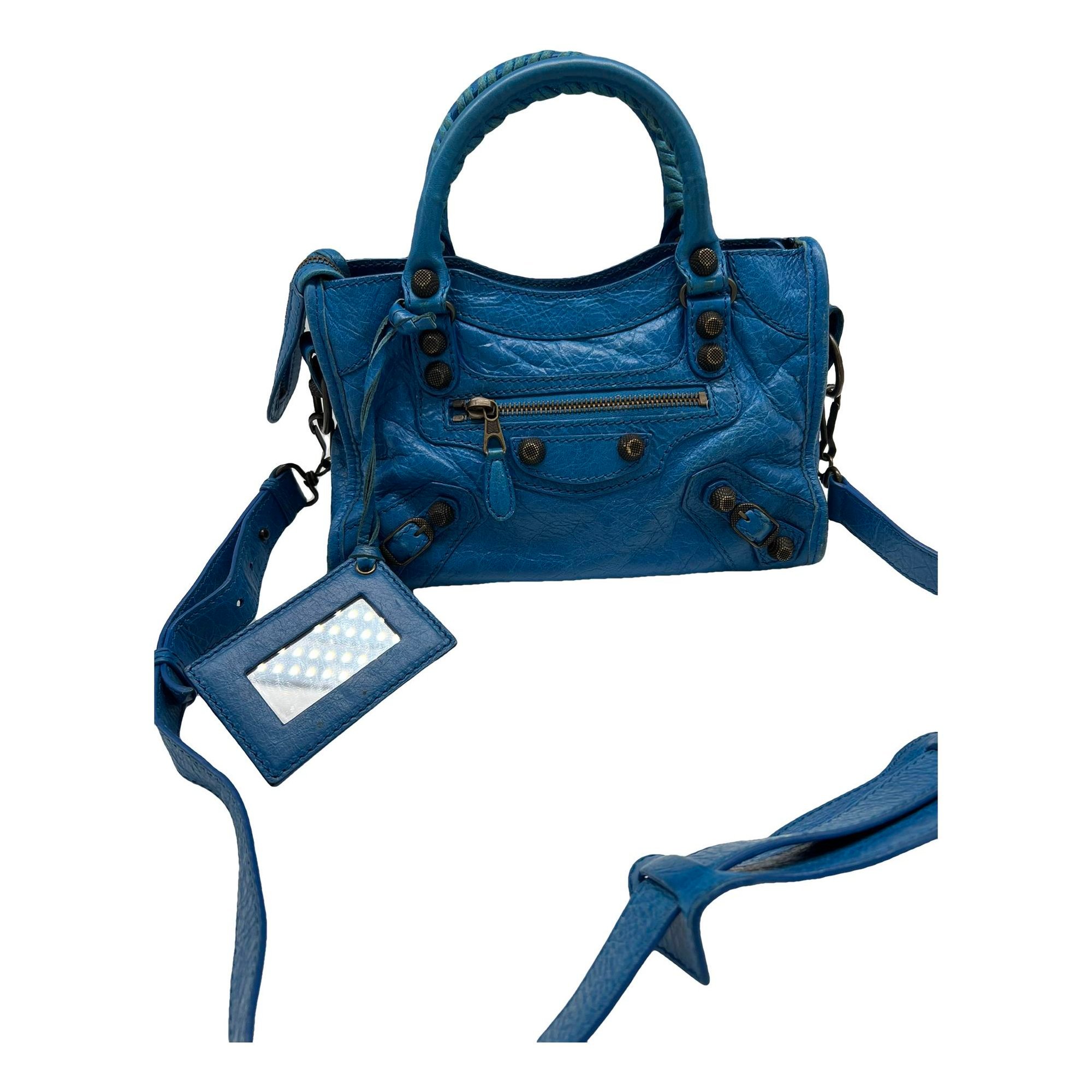 City leather handbag