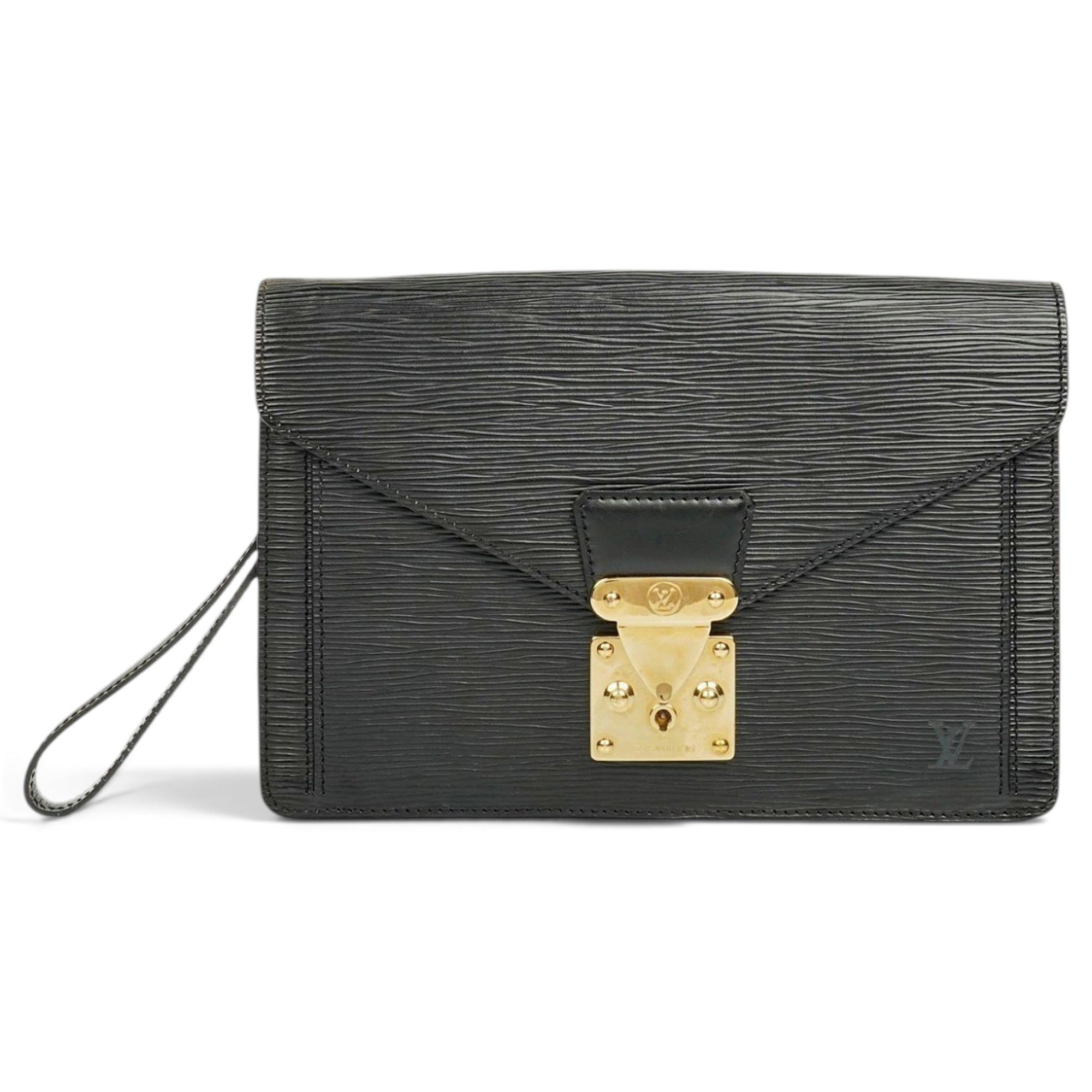 Sellier leather clutch bag