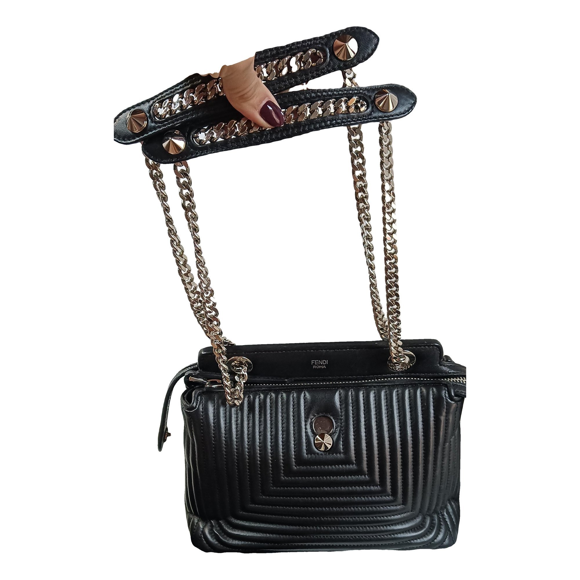 Dot Com leather handbag