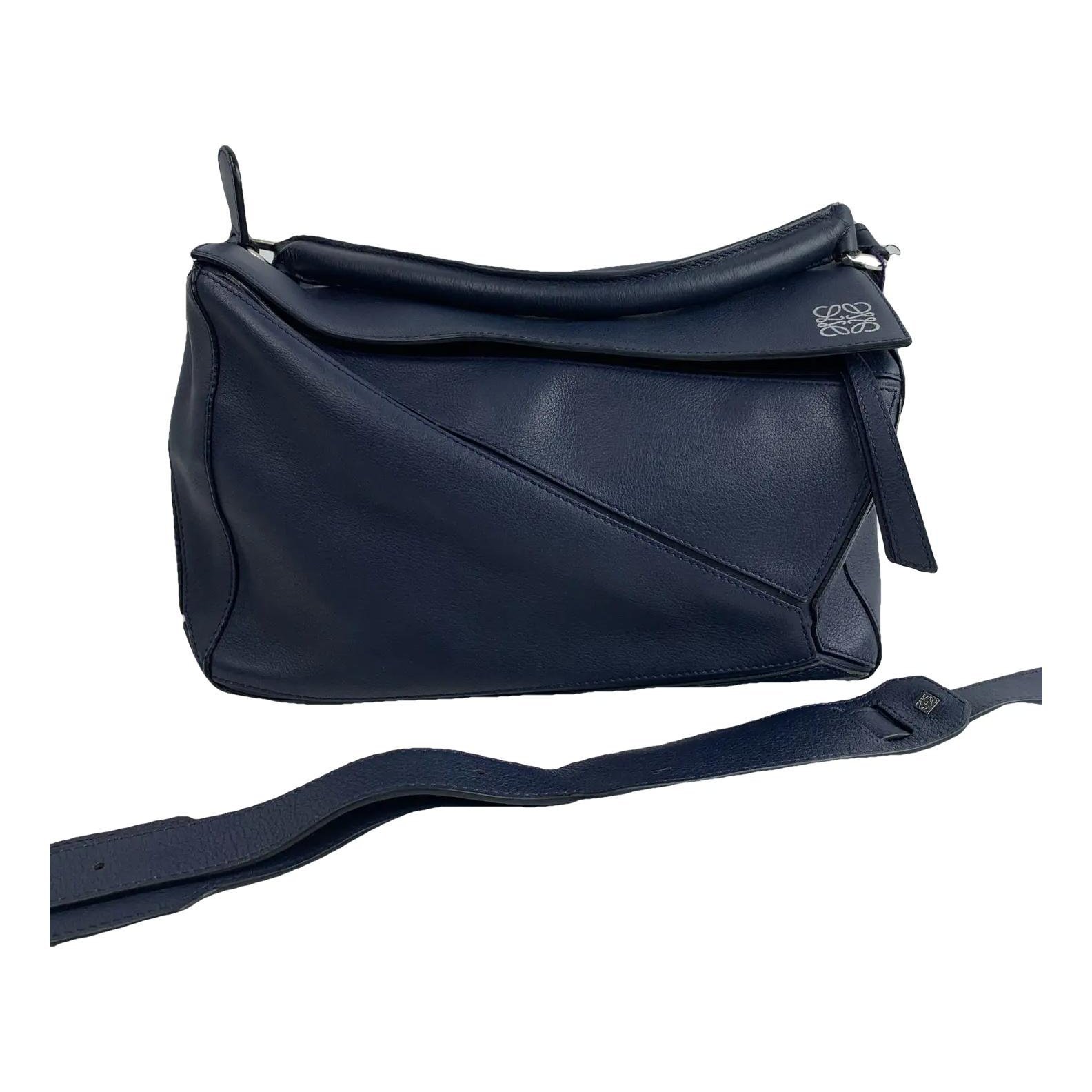 Puzzle leather handbag