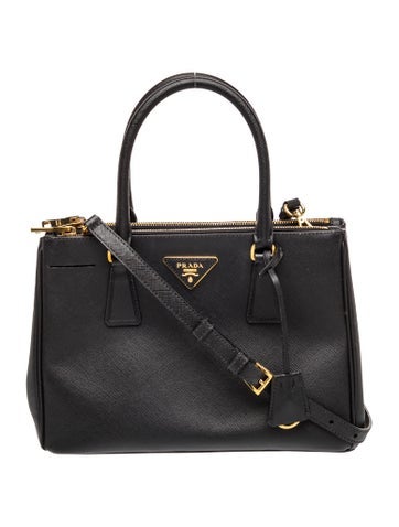 Saffiano Lux Leather Galleria Double Zip Small