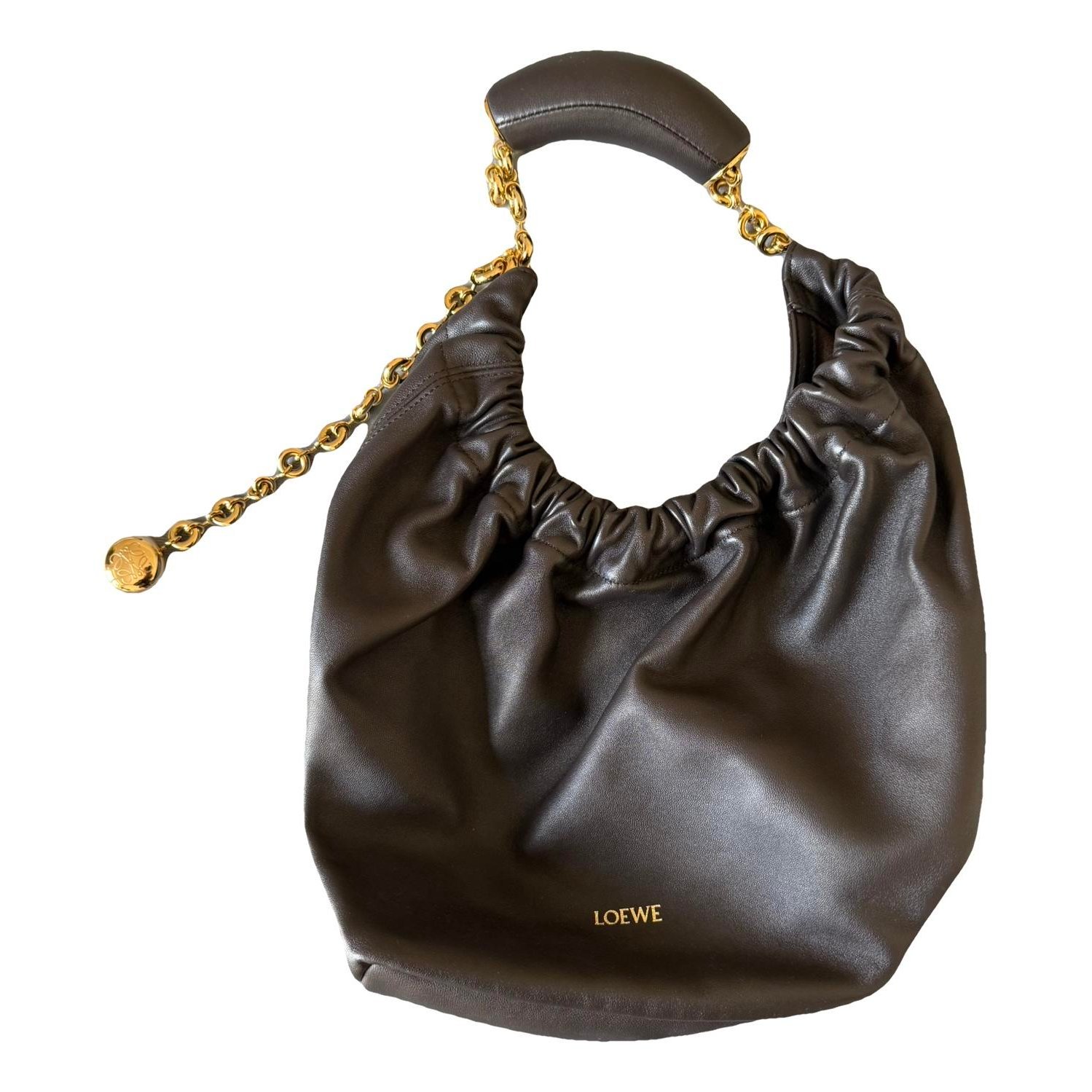 Squeeze leather handbag