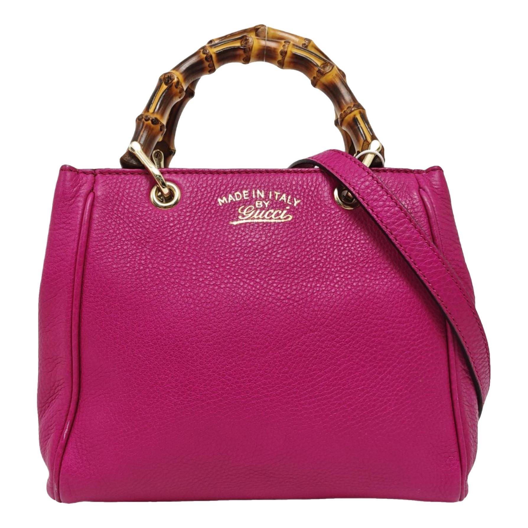 Bamboo leather crossbody bag